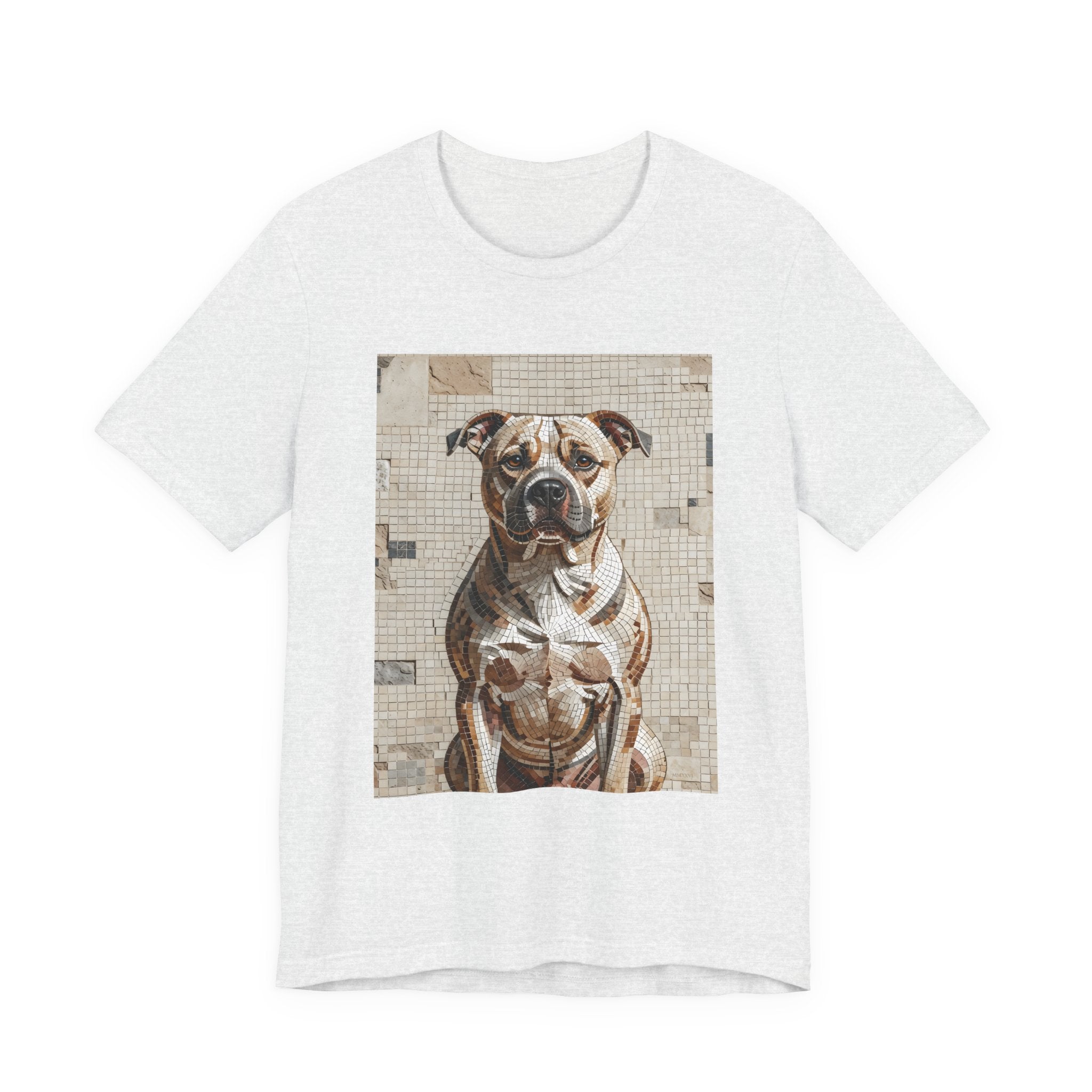 Staffordshire Bull Terrier T Shirt | Living Work of Art Collection | Mosaic Style