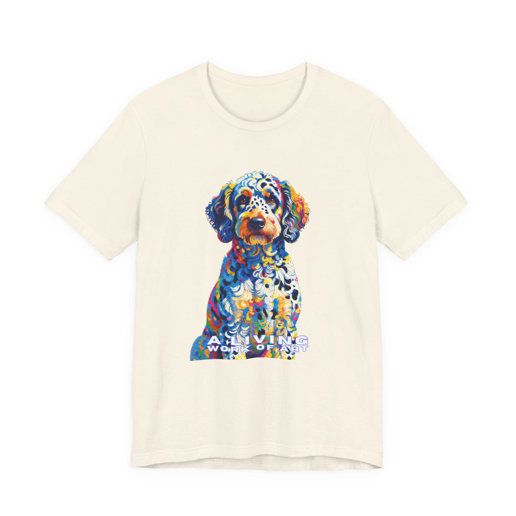 Labradoodle T Shirt | Living Work of Art Collection | Pointillism Style