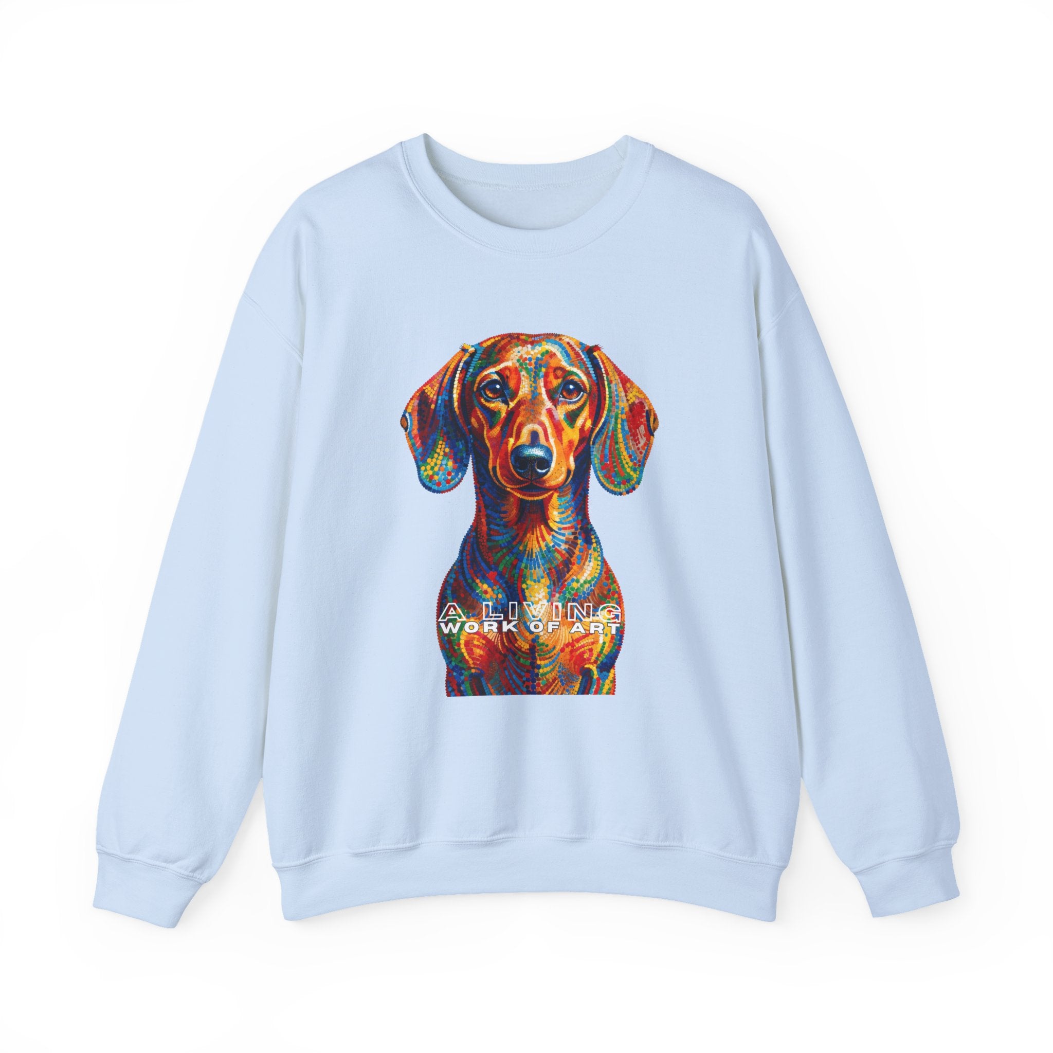Dachshund Sweatshirt | Living Work of Art Collection | Pointillism Style