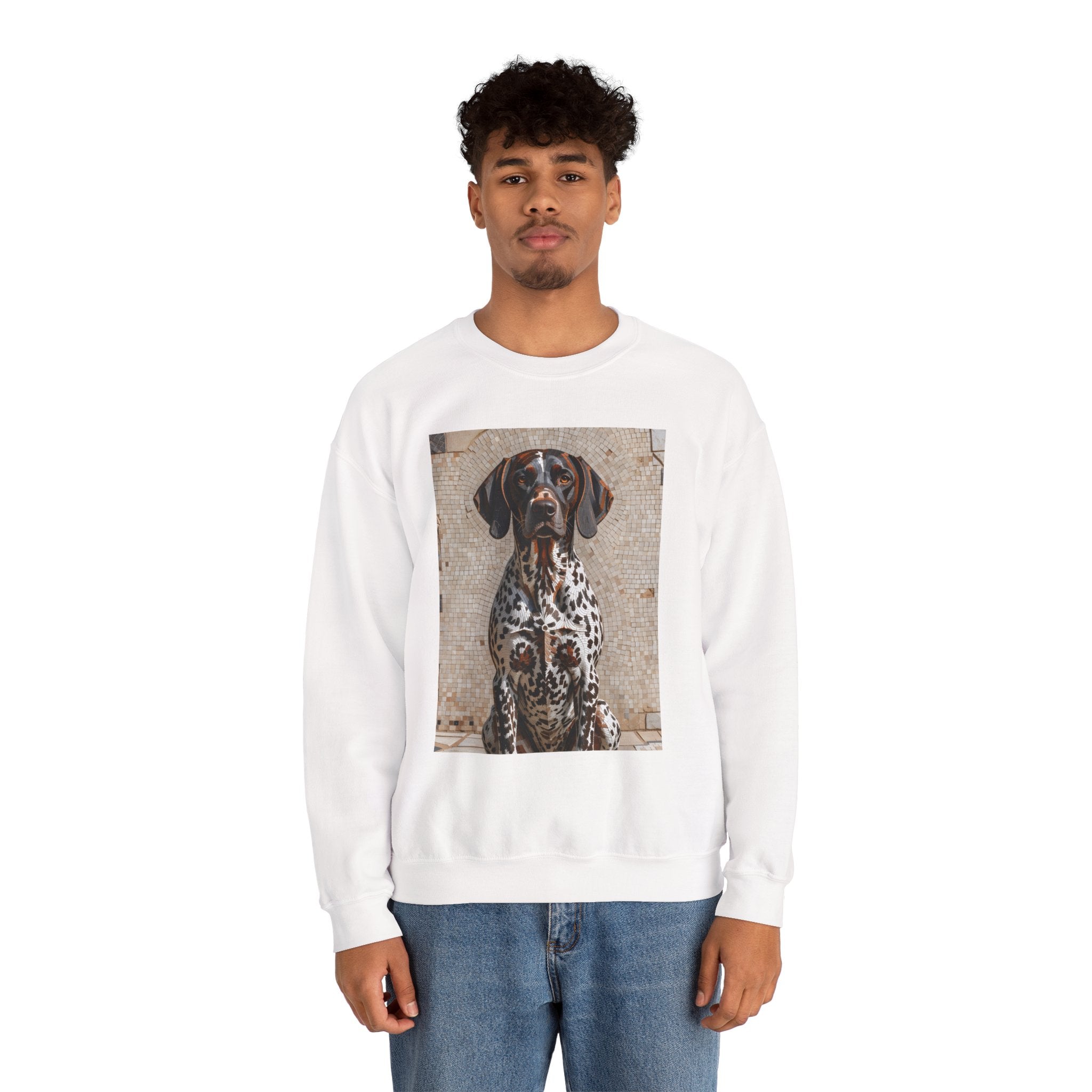 German Shorthaired Pointer Sweatshirt | Living Work of Art Collection | Mosaic Style