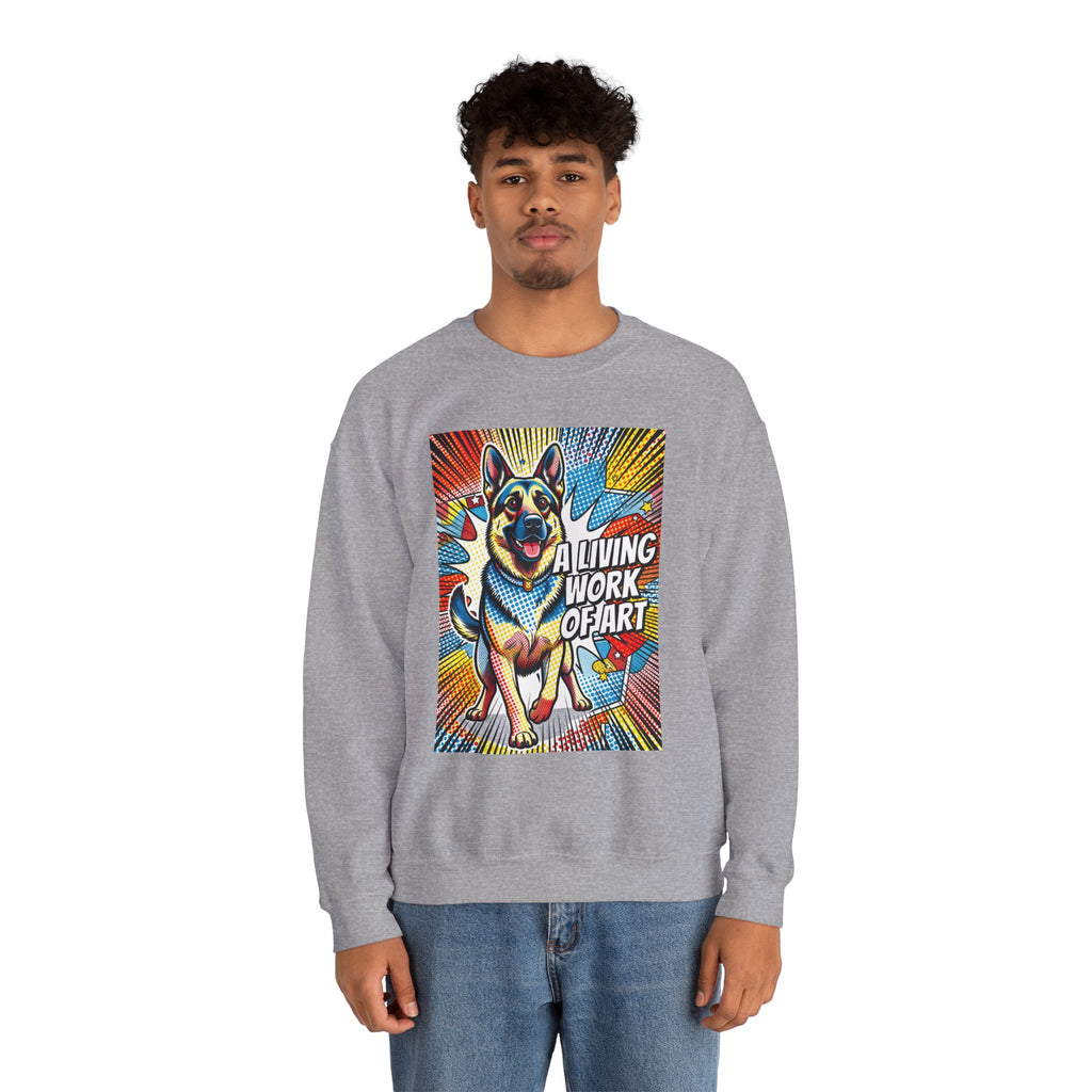 German Shepherd Sweatshirt | Living Work of Art Collection | Pop Art