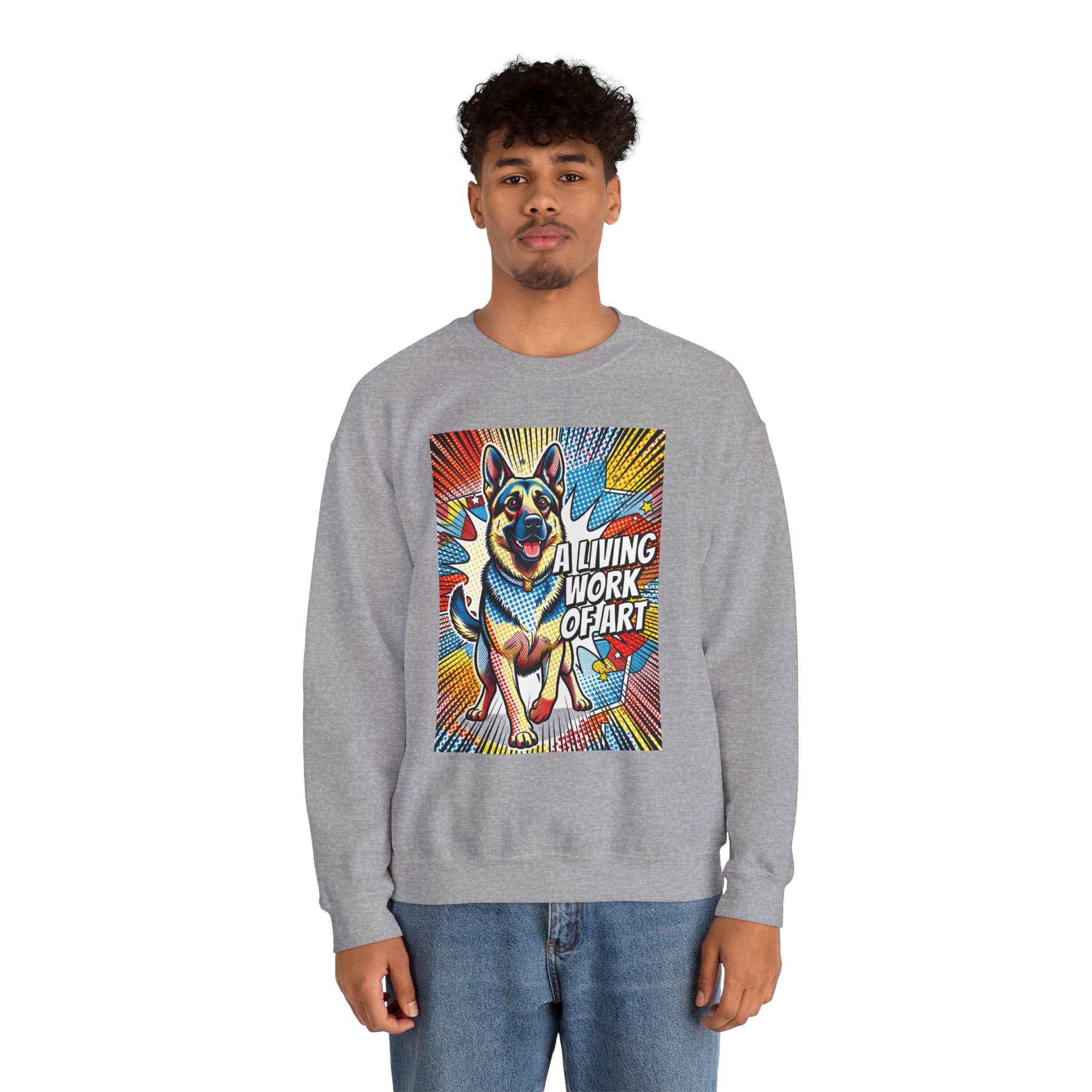 German Shepherd Sweatshirt | Living Work of Art Collection | Pop Art