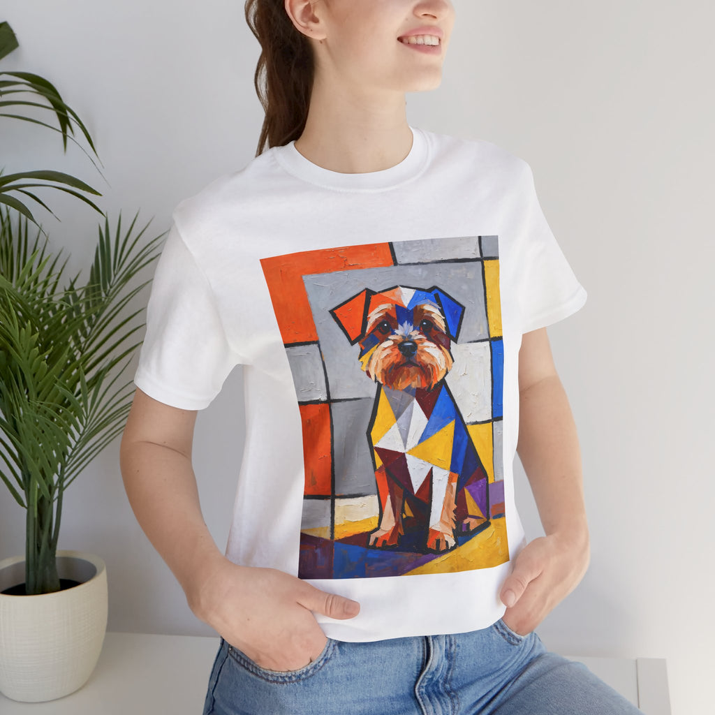 Yorkipoo T Shirt | Living Work of Art Collection | Cubist Style