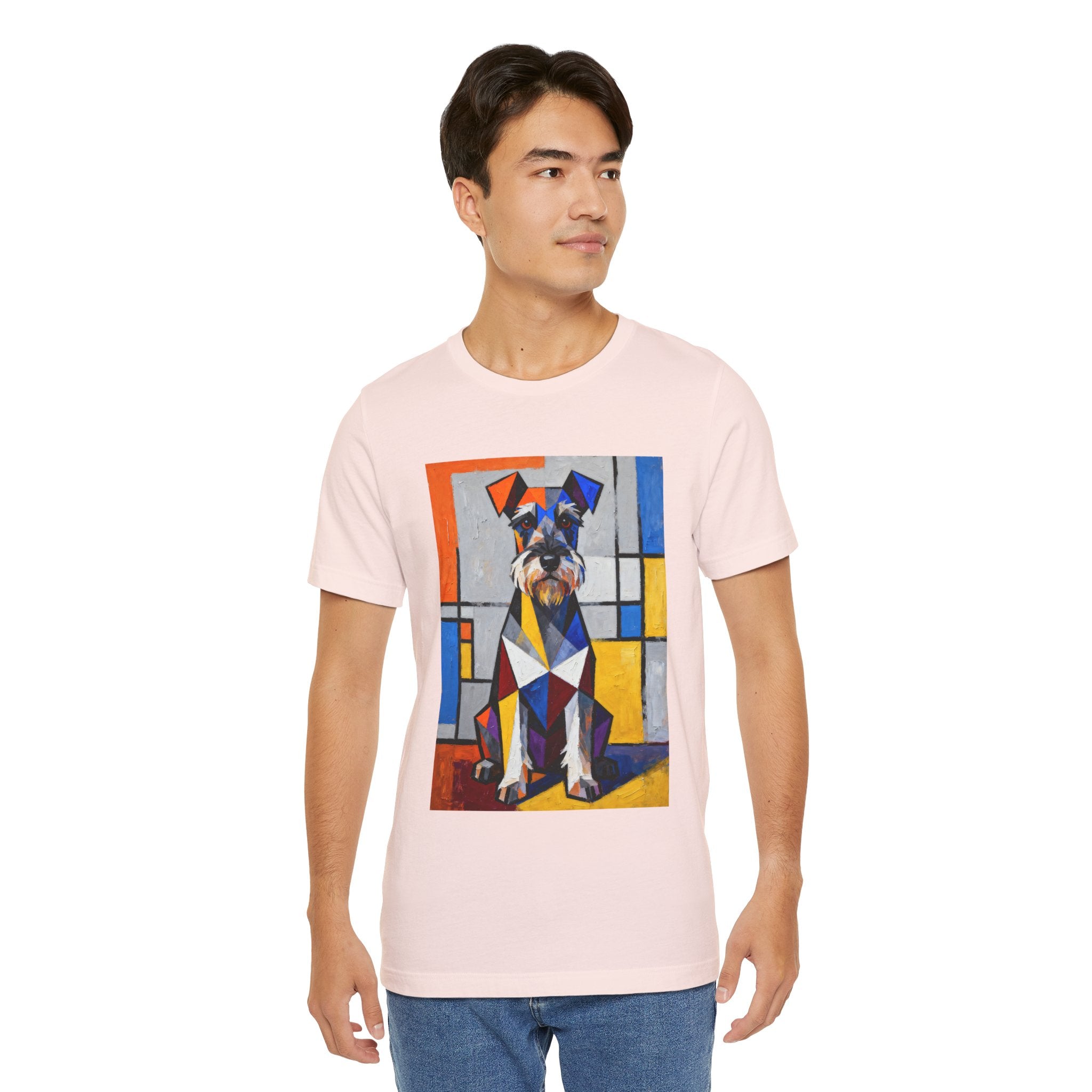 Schnauzer T Shirt | Living Work of Art Collection | Cubist Style