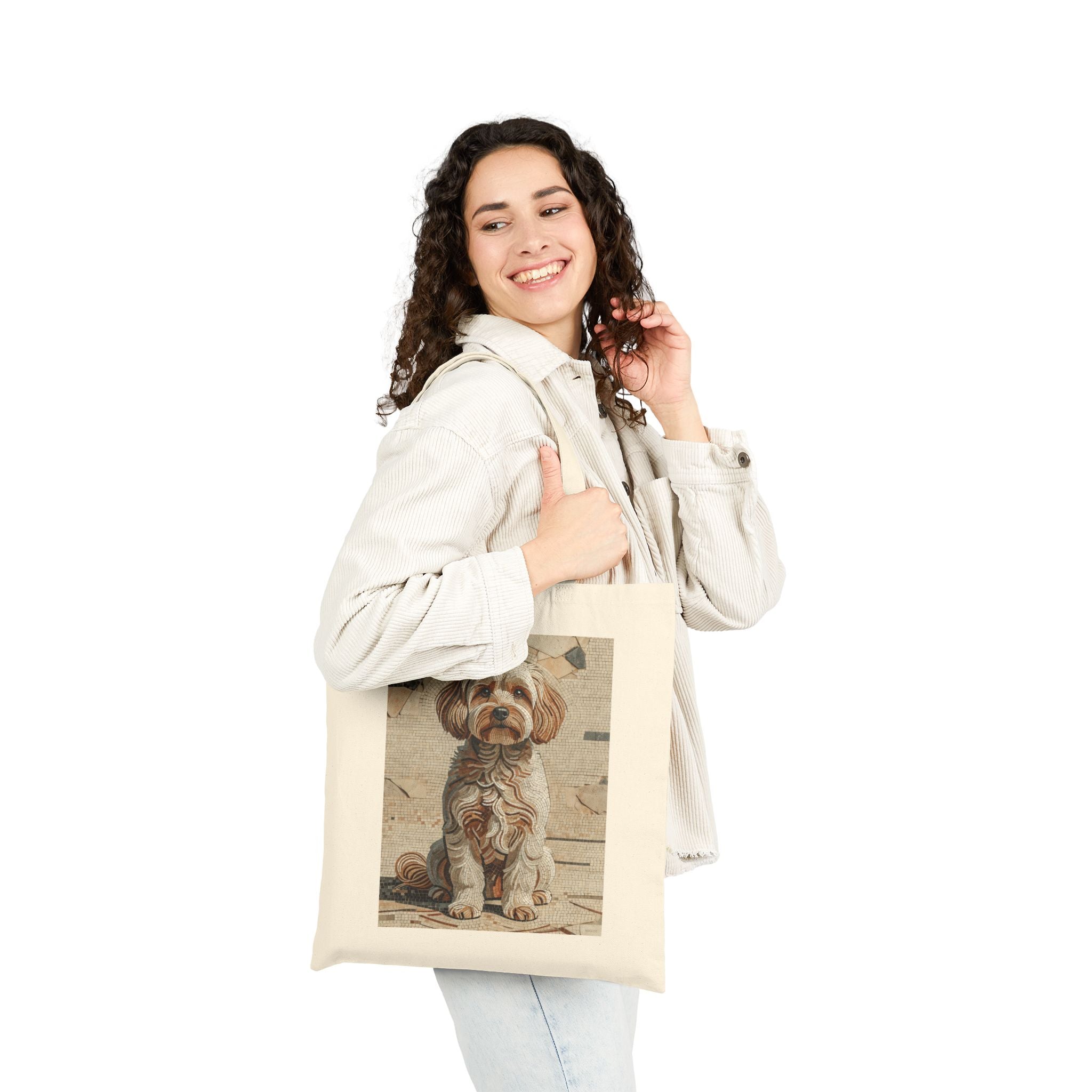 Maltipoo Tote Bag | Living Work of Art Collection | Mosaic Style