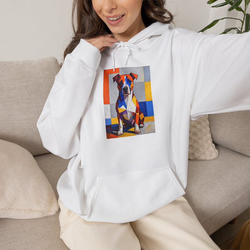 Staffordshire Bull Terrier Hoodie | Living Work of Art Collection | Cubist Style