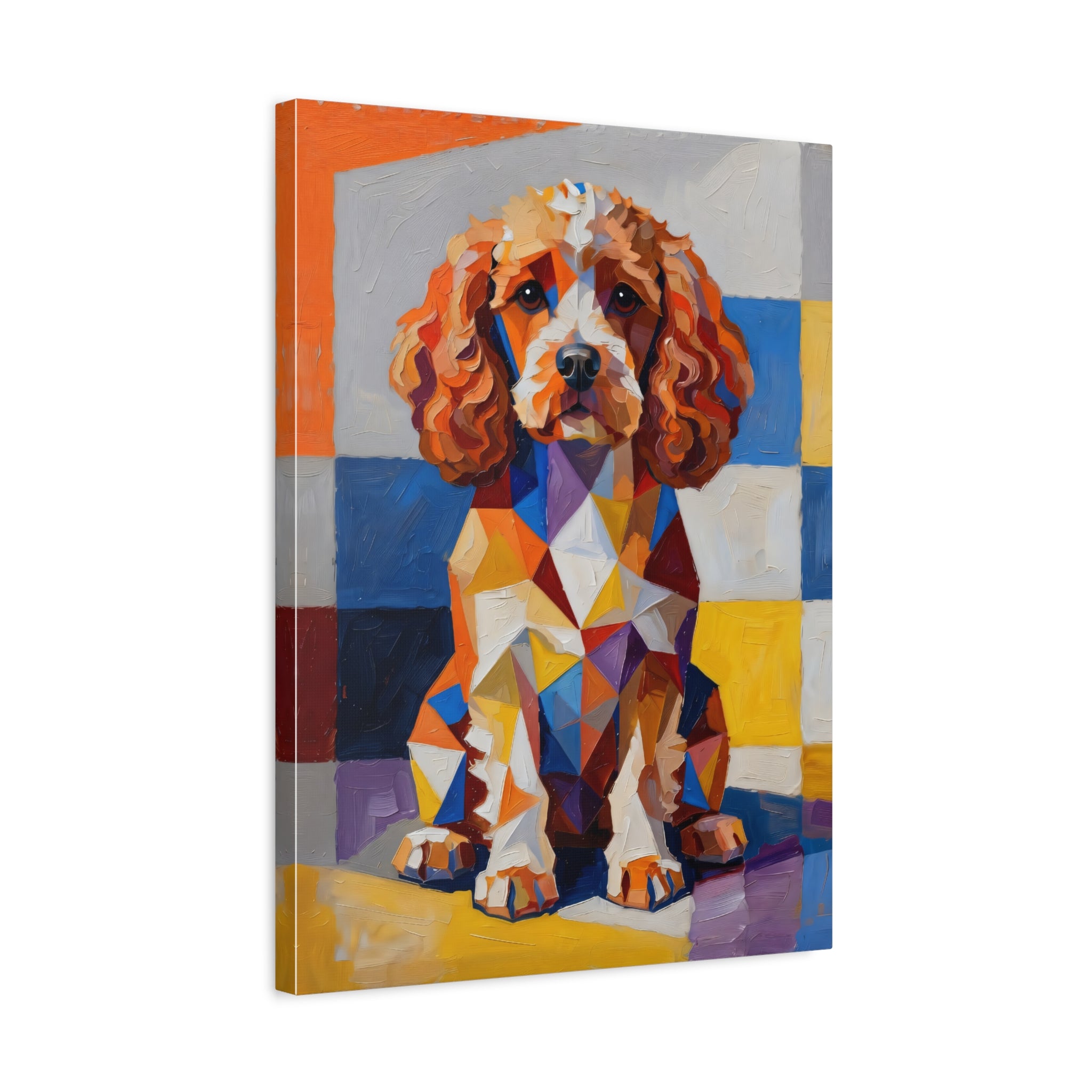 Cavapoo Canvas Wall Art | Living Work of Art Collection | Cubist Style Print