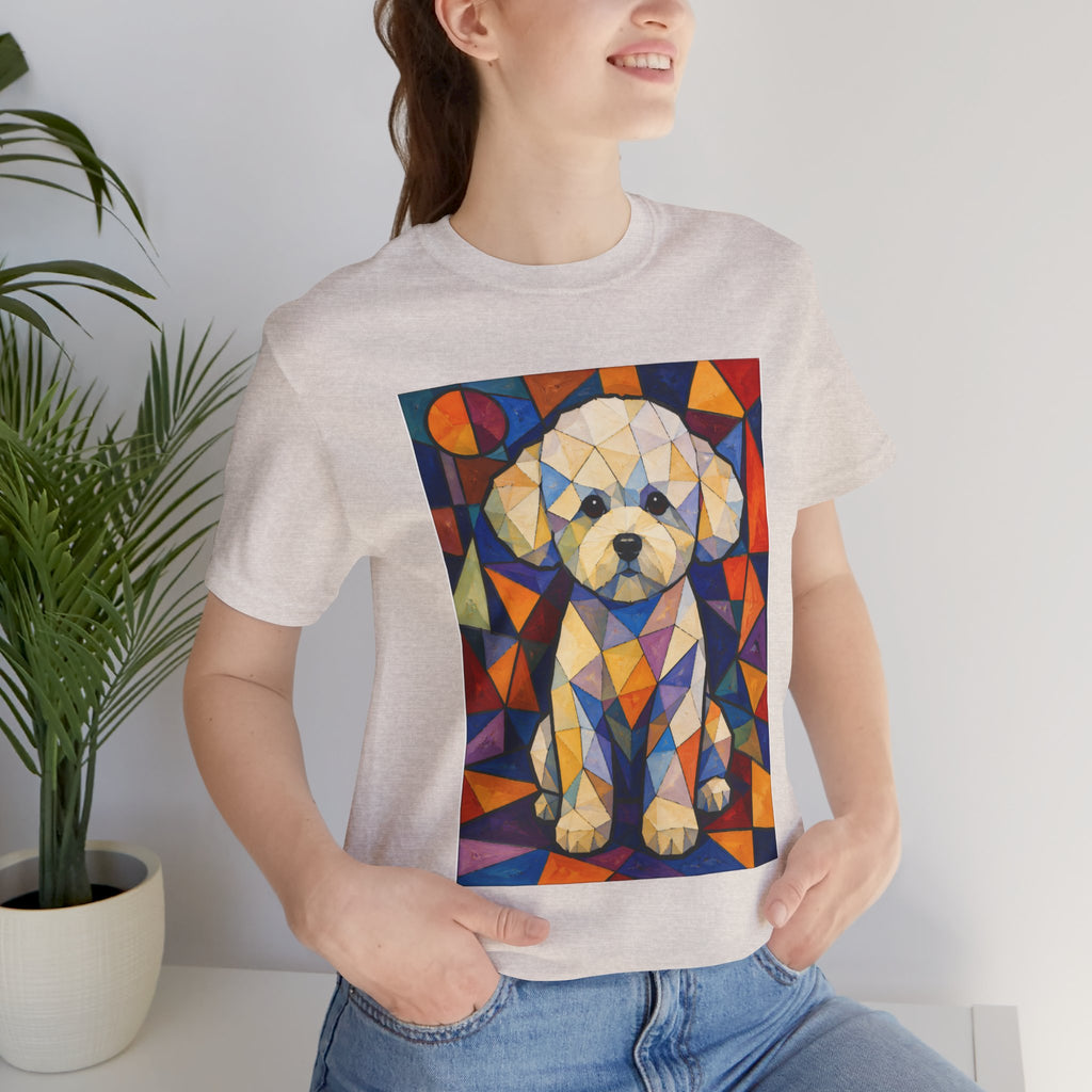 Bichon Frise T Shirt | Living Work of Art Collection | Cubist Style