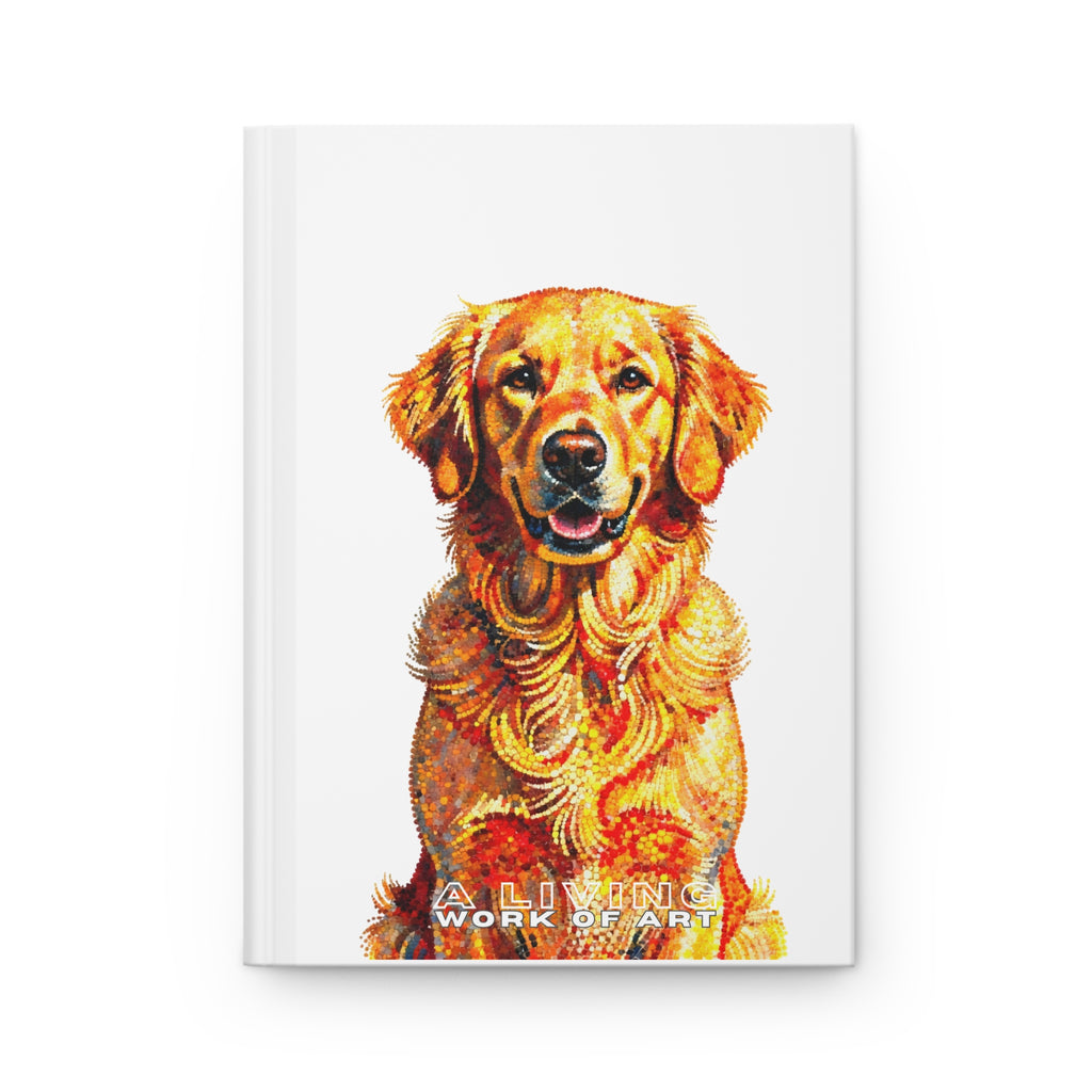 Golden Retriever Notebook | Living Work of Art Collection | Pointillism Style