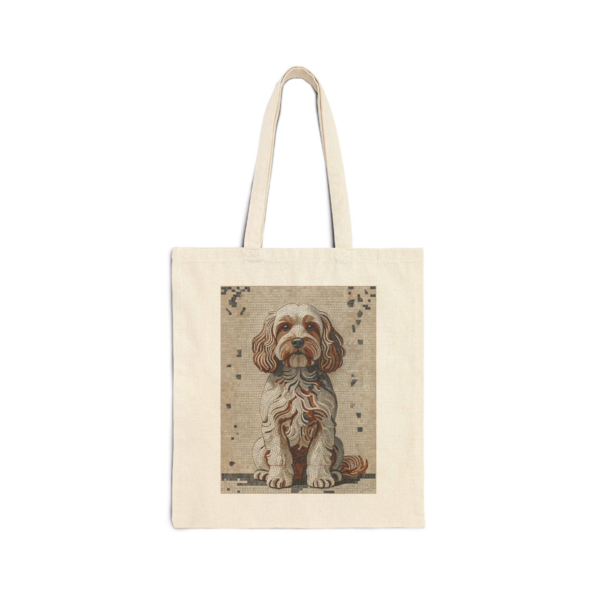 Cavapoo Tote Bag | Living Work of Art Collection | Mosaic Style