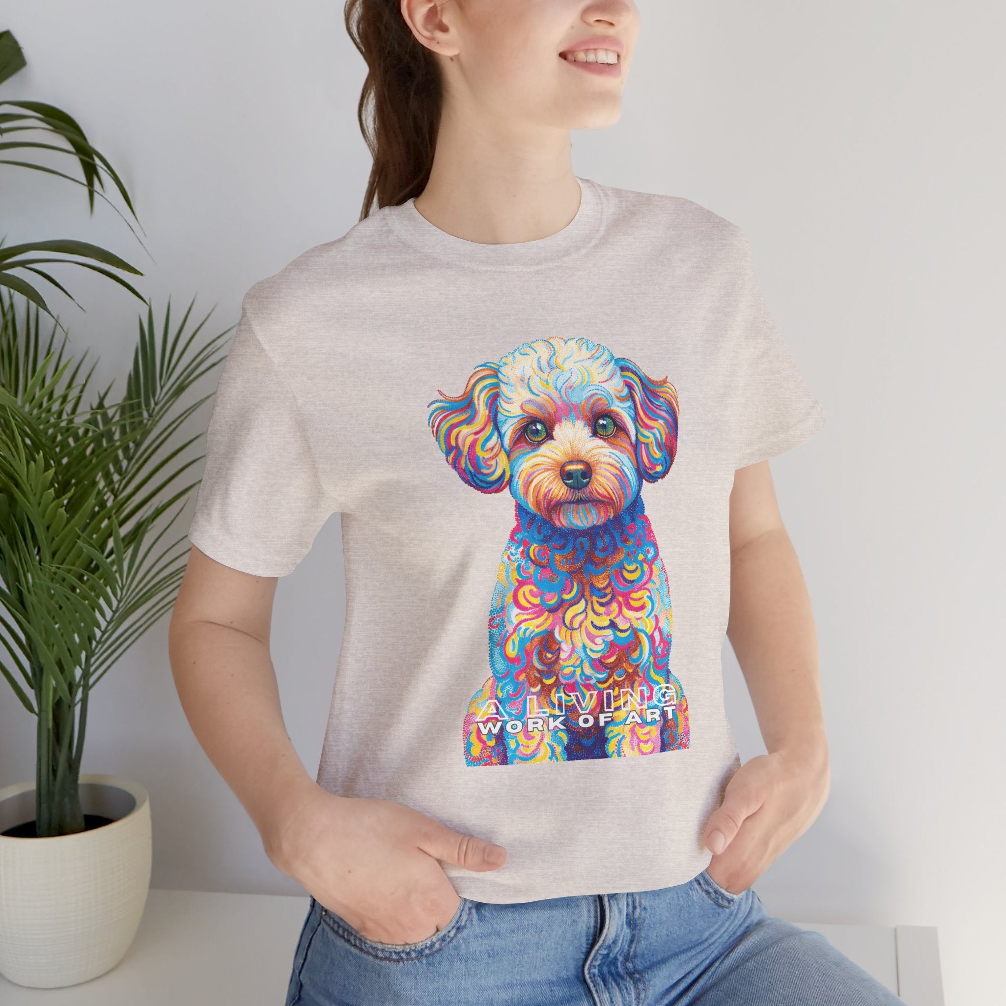 Maltipoo T Shirt | Living Work of Art Collection | Pointillism Style