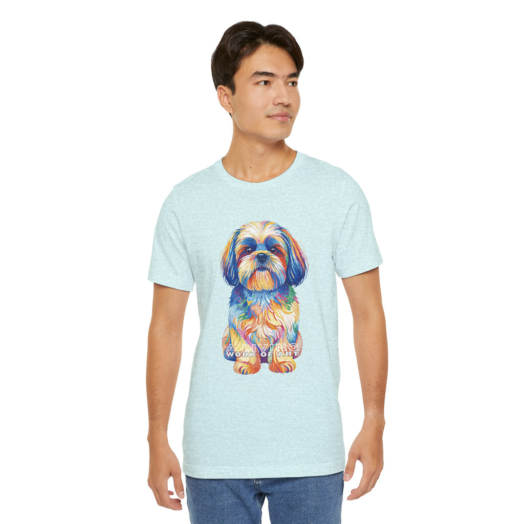 Shih Tzu T Shirt | Living Work of Art Collection | Pointillism Style