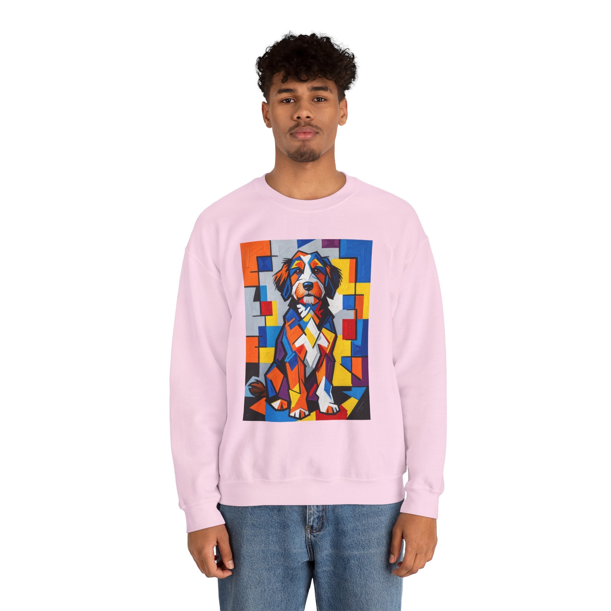 Bernedoodle Sweatshirt | Living Work of Art Collection | Cubist Style