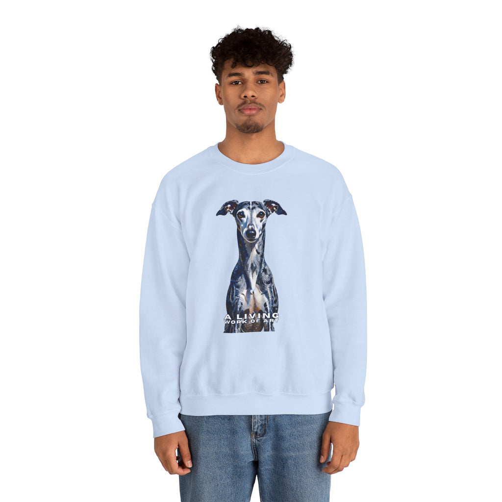 Whippet Sweatshirt | Living Work of Art Collection | Pointillism Style