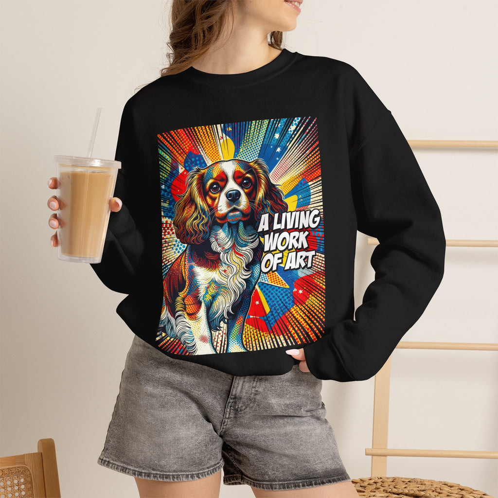 Cavalier King Charles Spaniel Sweatshirt | Living Work of Art Collection | Pop Art