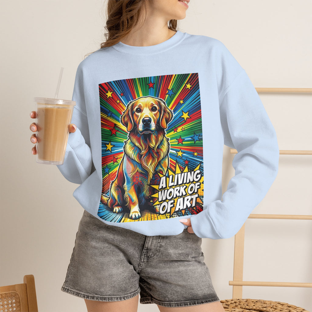 Golden Retriever Sweatshirt | Living Work of Art Collection | Pop Art