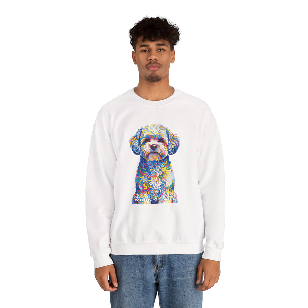 Shih-Poo Sweatshirt | Living Work of Art Collection | Pointillism Style