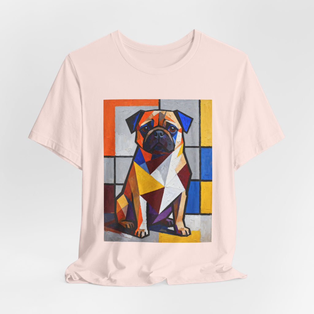 Pug T Shirt | Living Work of Art Collection | Cubist Style