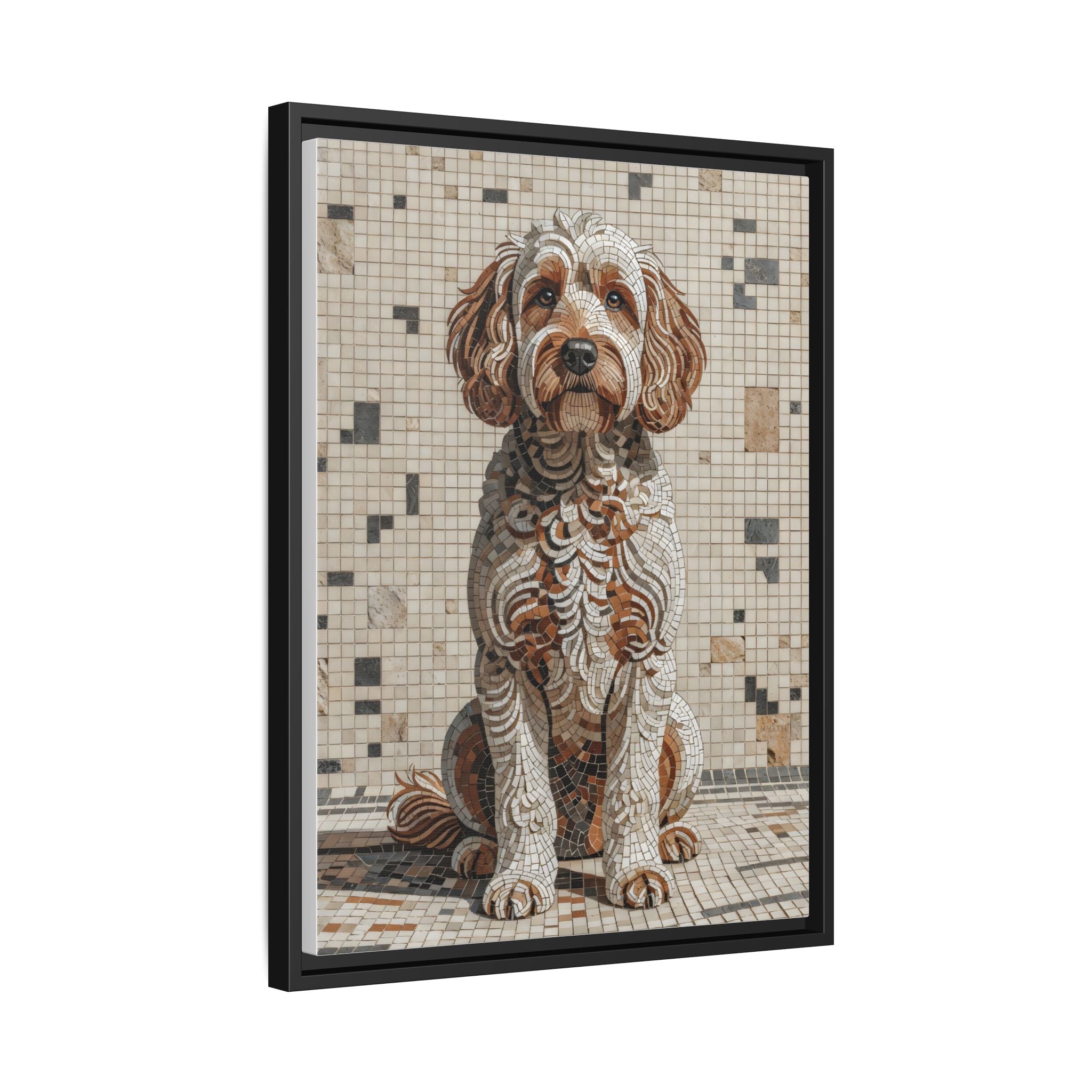 Schnoodle Canvas Wall Art | Living Work of Art Collection | Mosaic Style Print