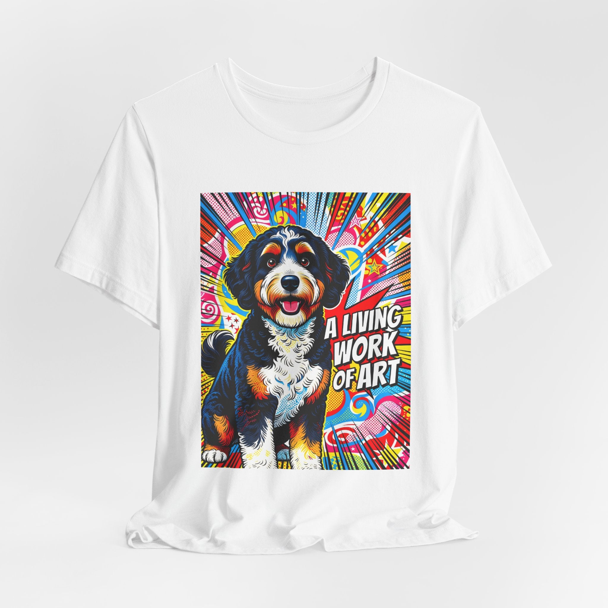 Bernedoodle T Shirt | Living Work of Art Collection | Pop Art