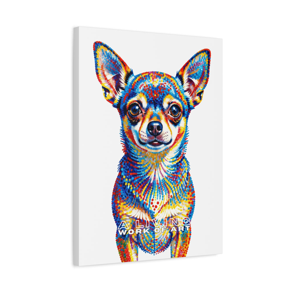 Chihuahua Canvas Wall Art | Living Work of Art Collection | Pointillism Style Print