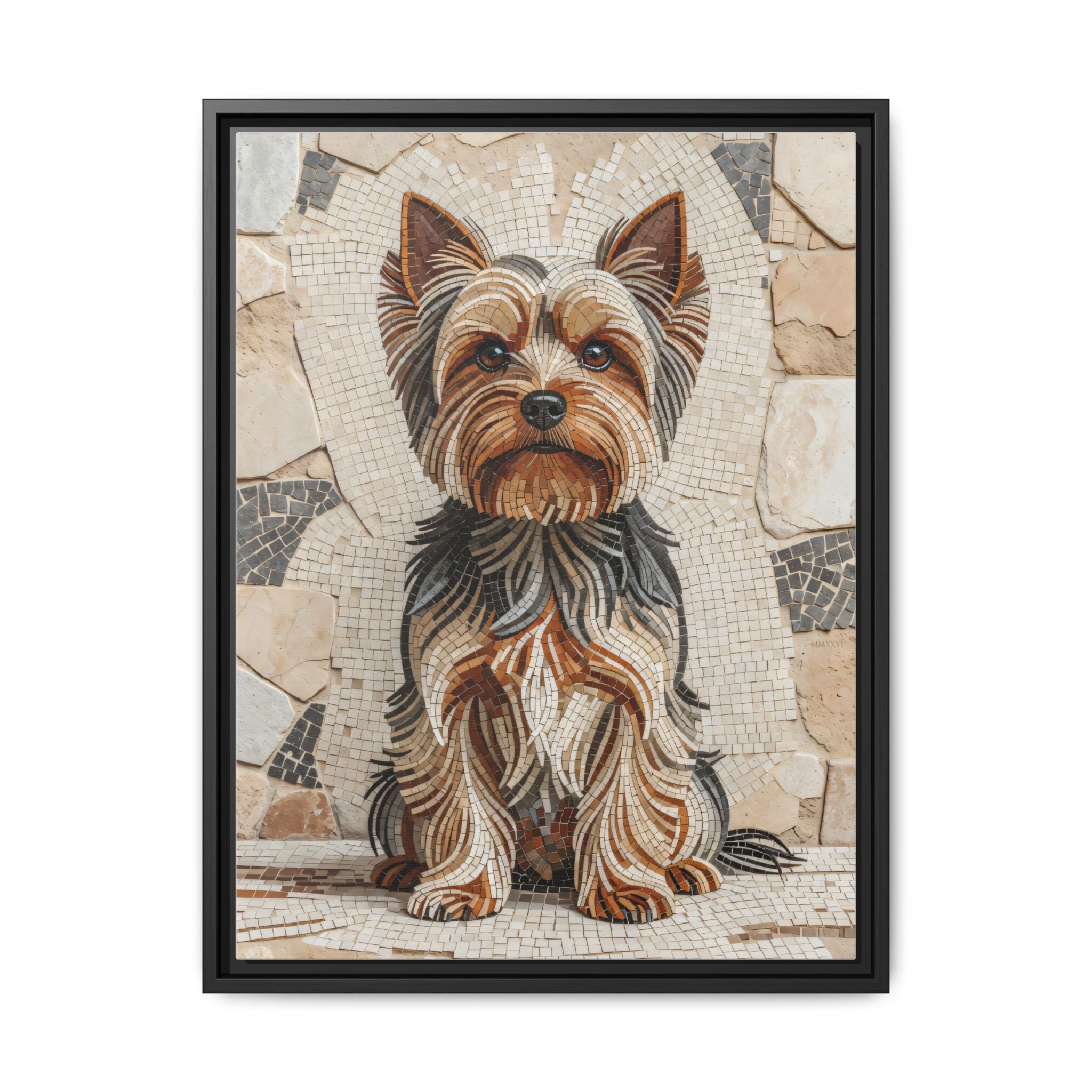 Yorkshire Terrier Canvas Wall Art | Living Work of Art Collection | Mosaic Style Print