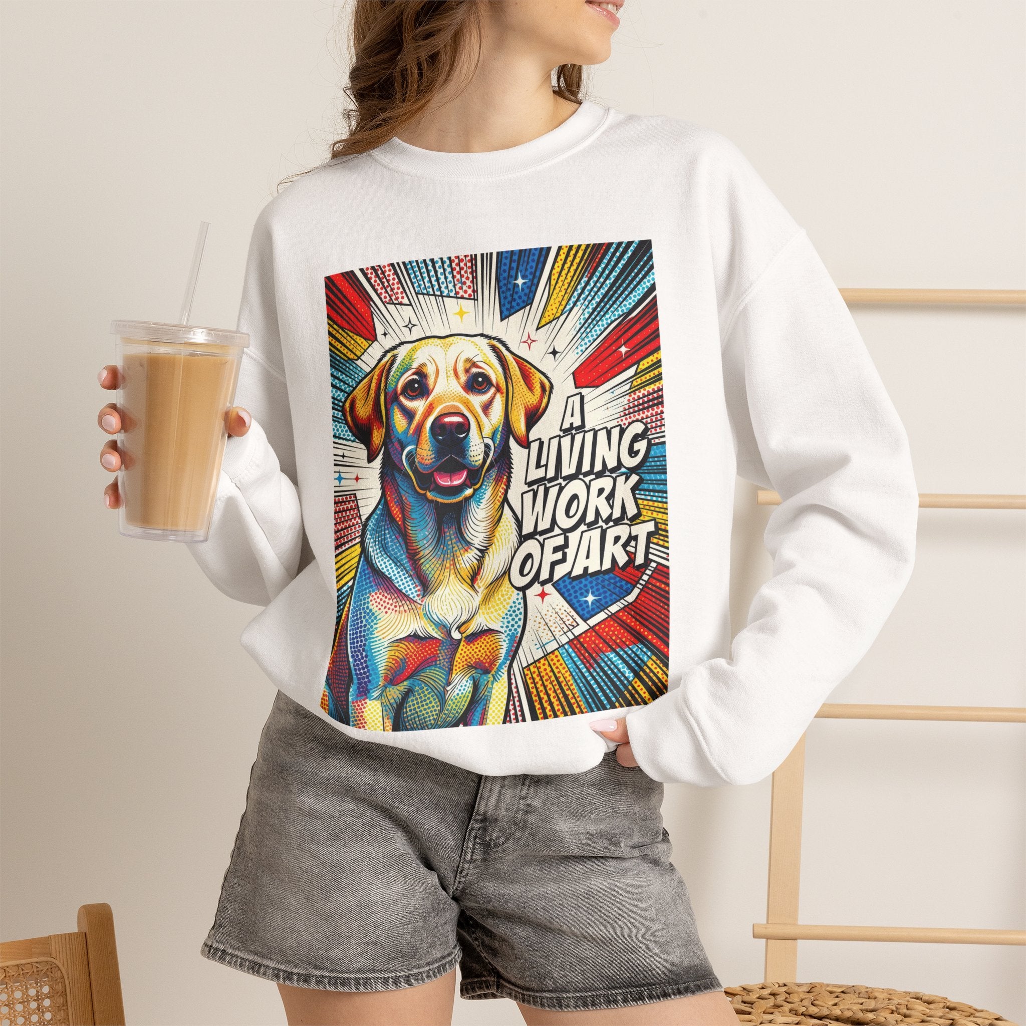 Labrador Retriever Sweatshirt | Living Work of Art Collection | Pop Art