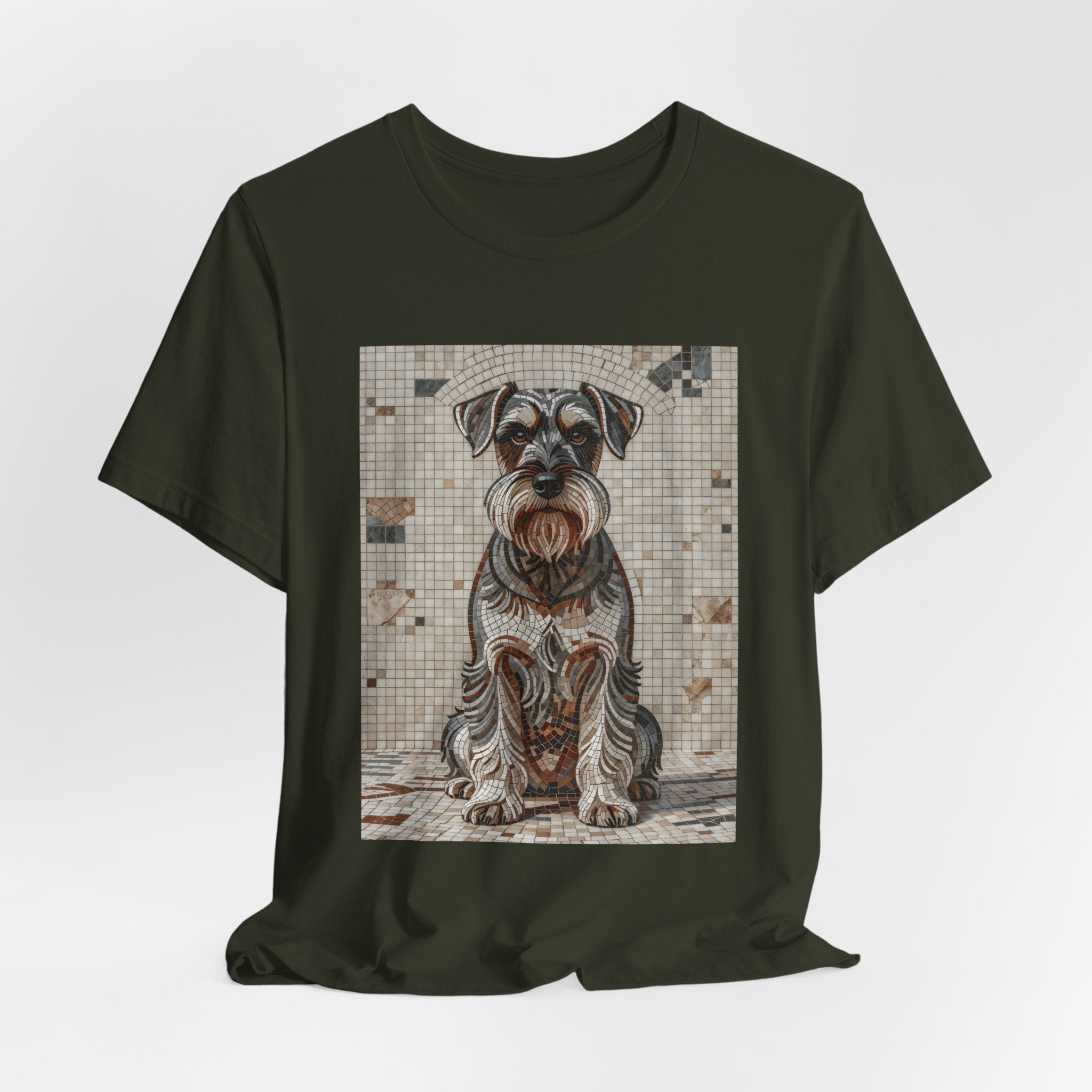 Schnauzer T Shirt | Living Work of Art Collection | Mosaic Style