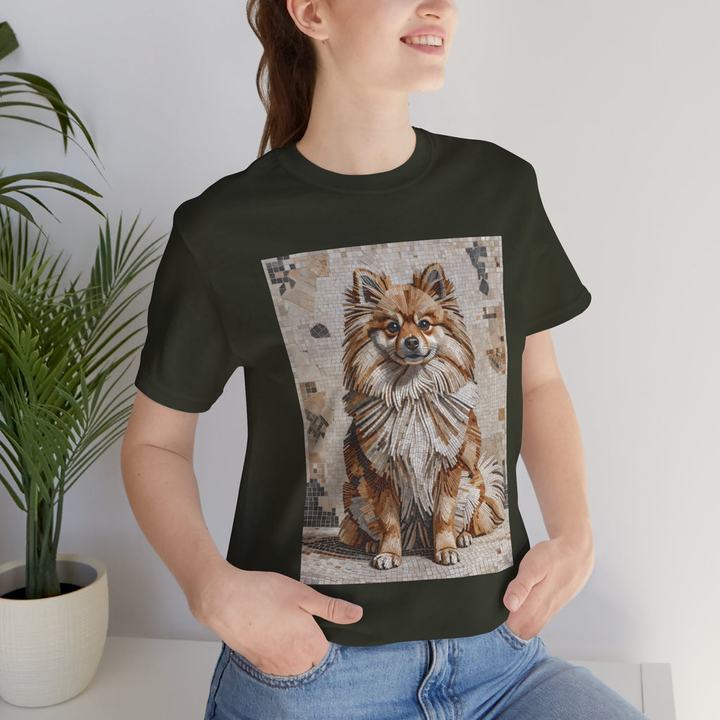 Pomeranian T Shirt | Living Work of Art Collection | Mosaic Style