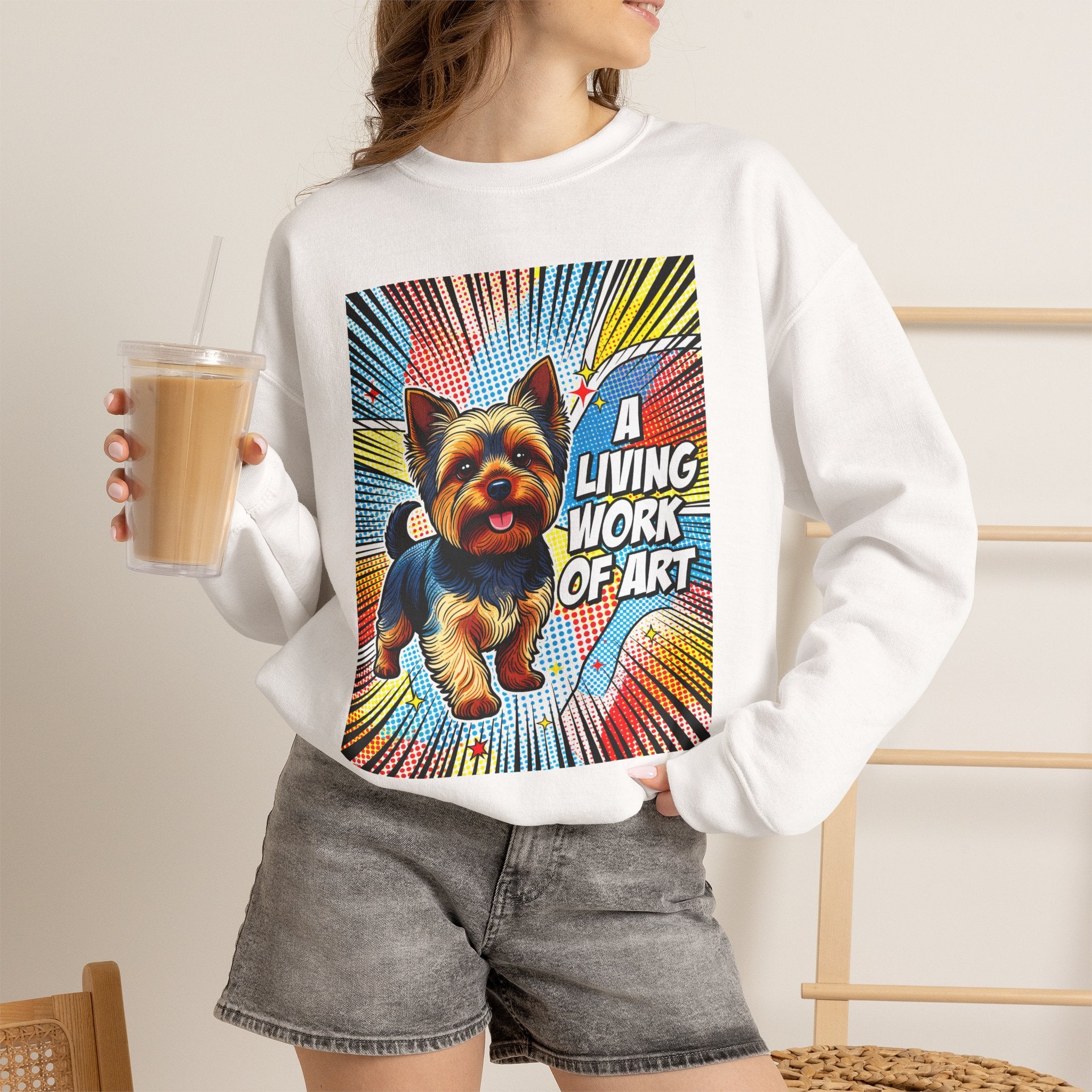 Yorkshire Terrier Sweatshirt | Living Work of Art Collection | Pop Art