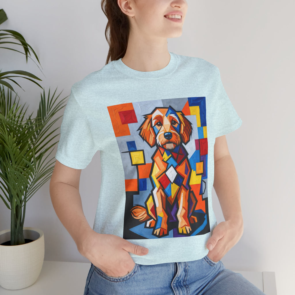 Goldendoodle T Shirt | Living Work of Art Collection | Cubist Style