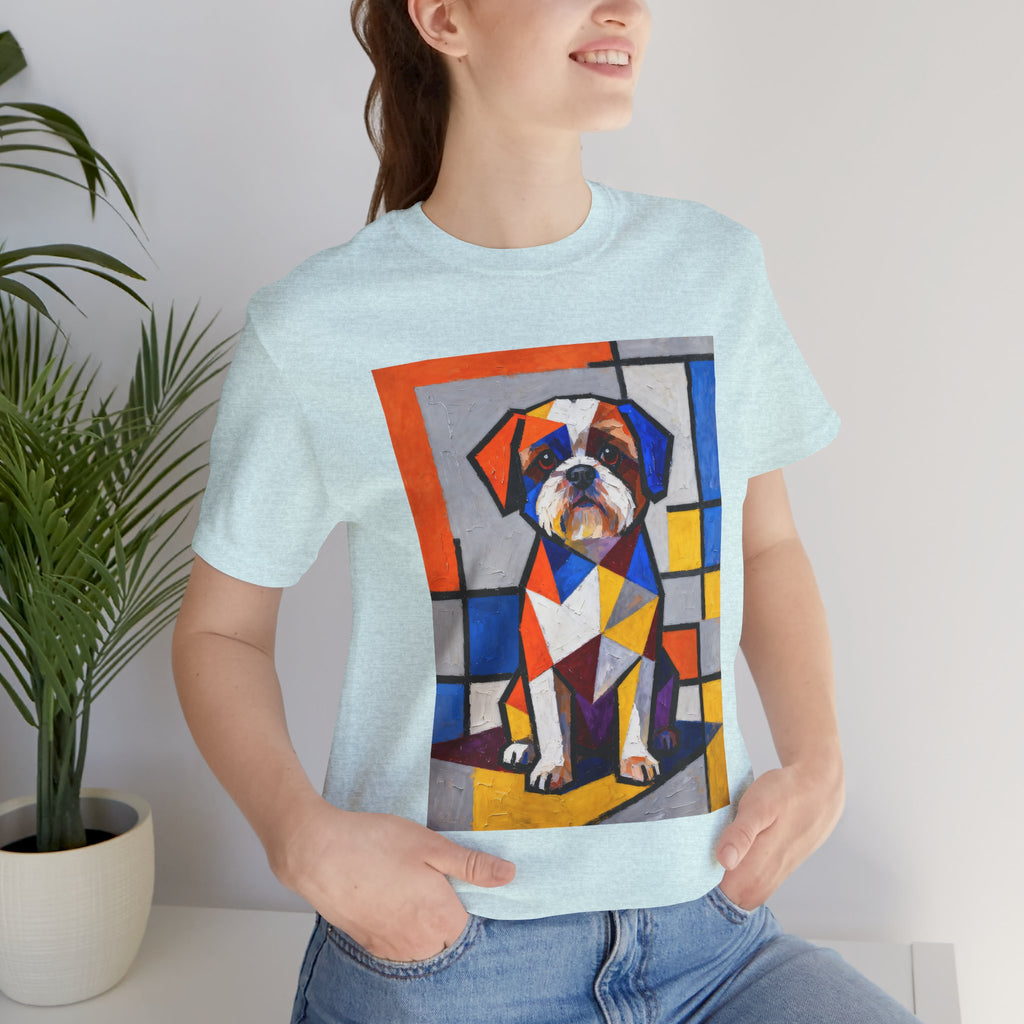 Shih Tzu T Shirt | Living Work of Art Collection | Cubist Style