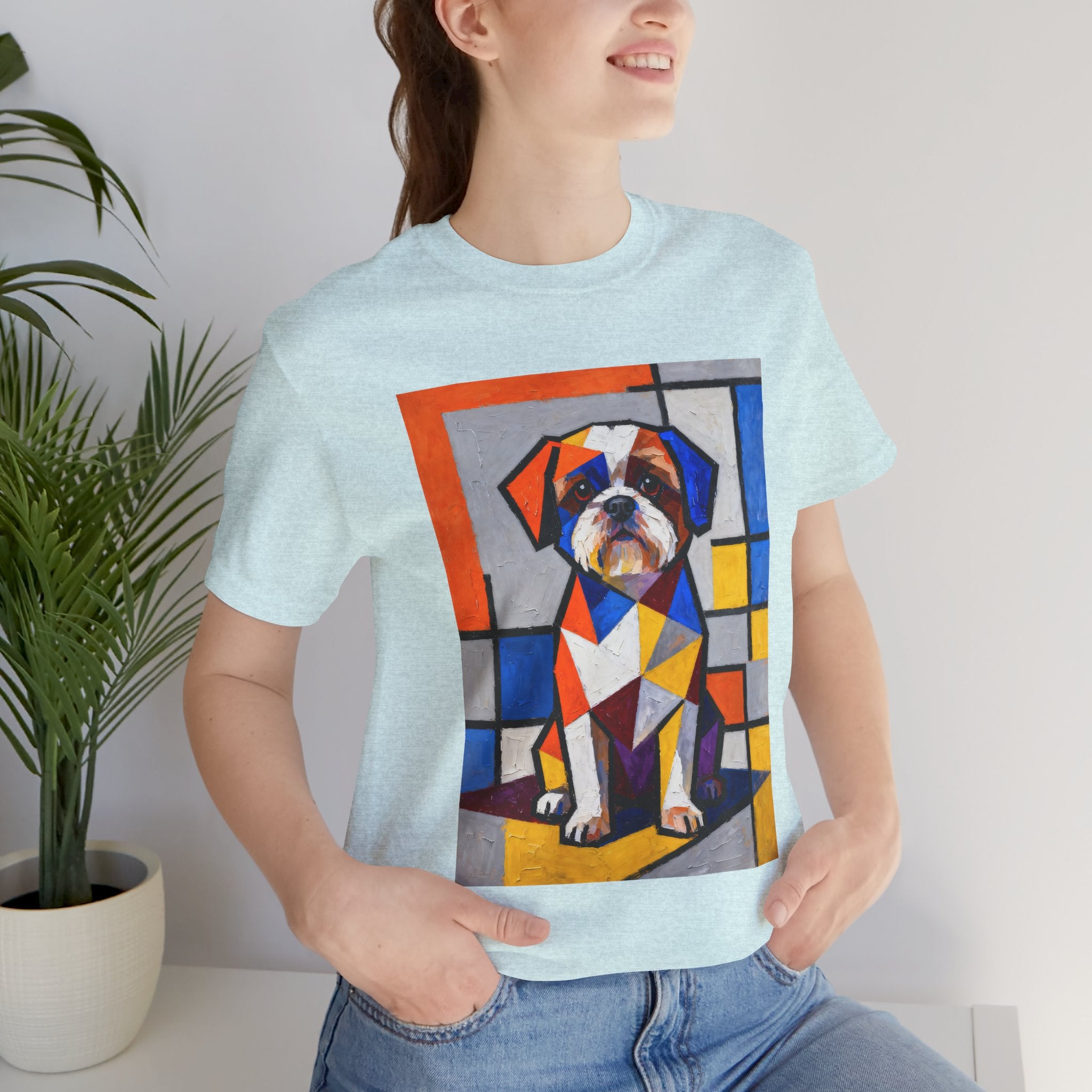Shih Tzu T Shirt | Living Work of Art Collection | Cubist Style