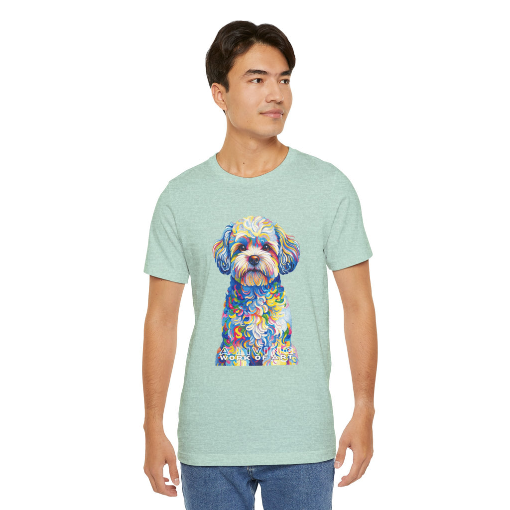 Shih-Poo T Shirt | Living Work of Art Collection | Pointillism Style
