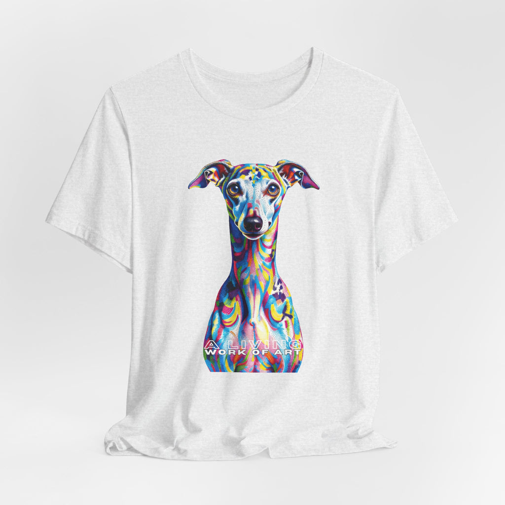 Italian Greyhound T Shirt | Living Work of Art Collection | Pointillism Style