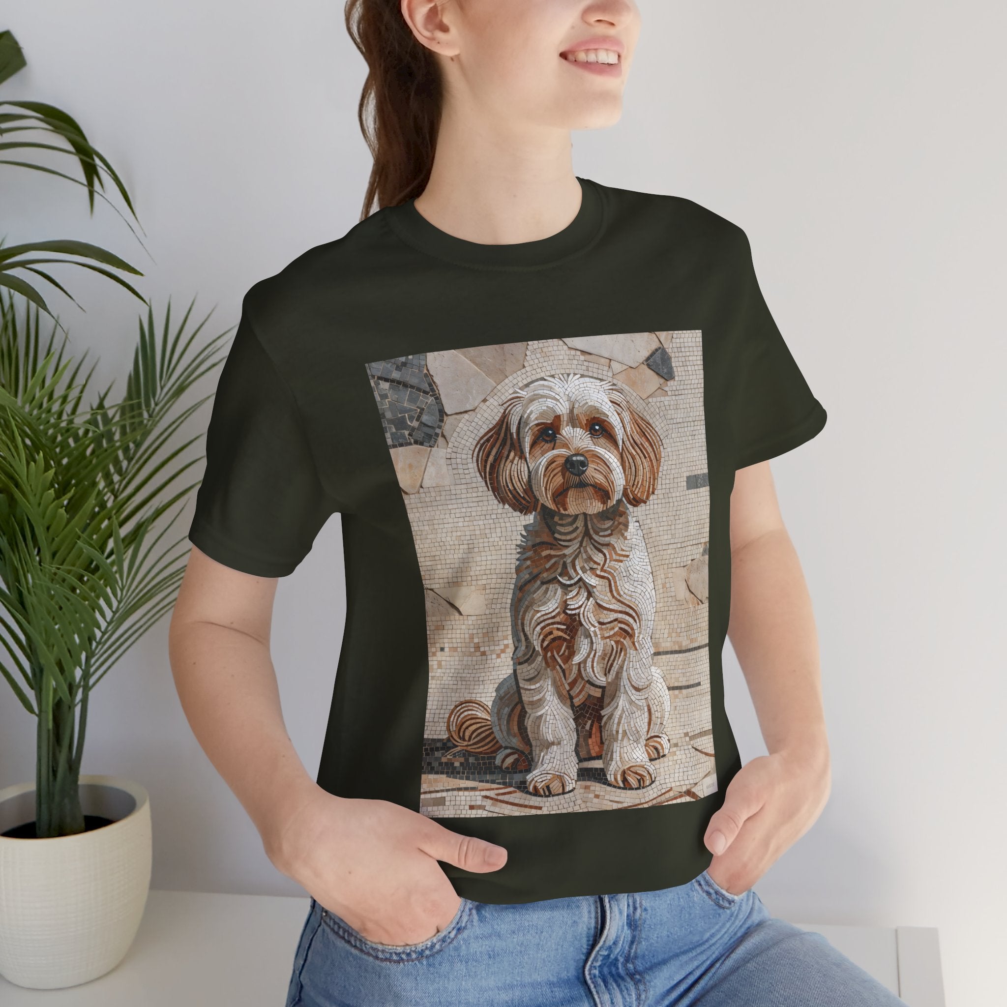 Maltipoo T Shirt | Living Work of Art Collection | Mosaic Style