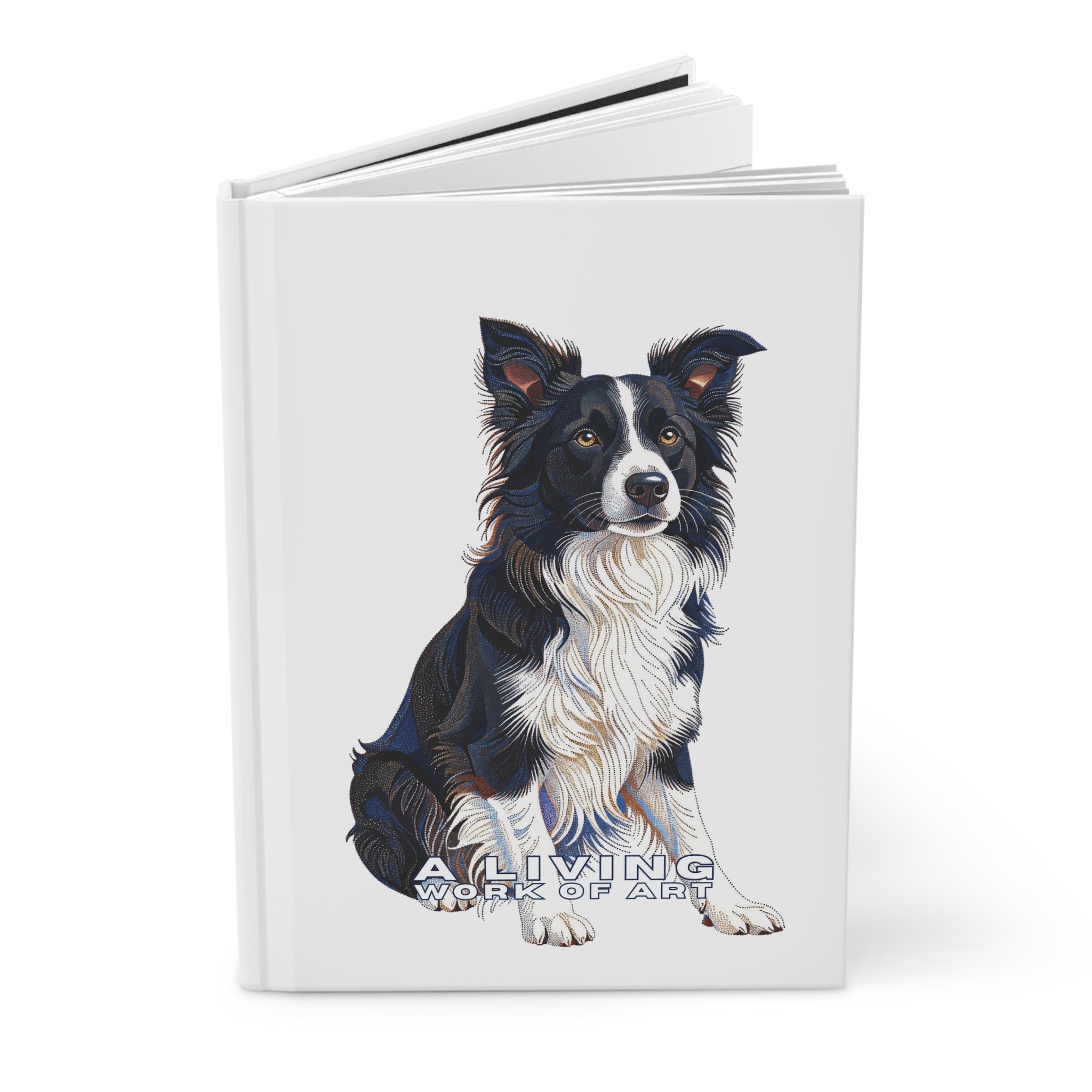 Border Collie Notebook | Living Work of Art Collection | Pointillism Style