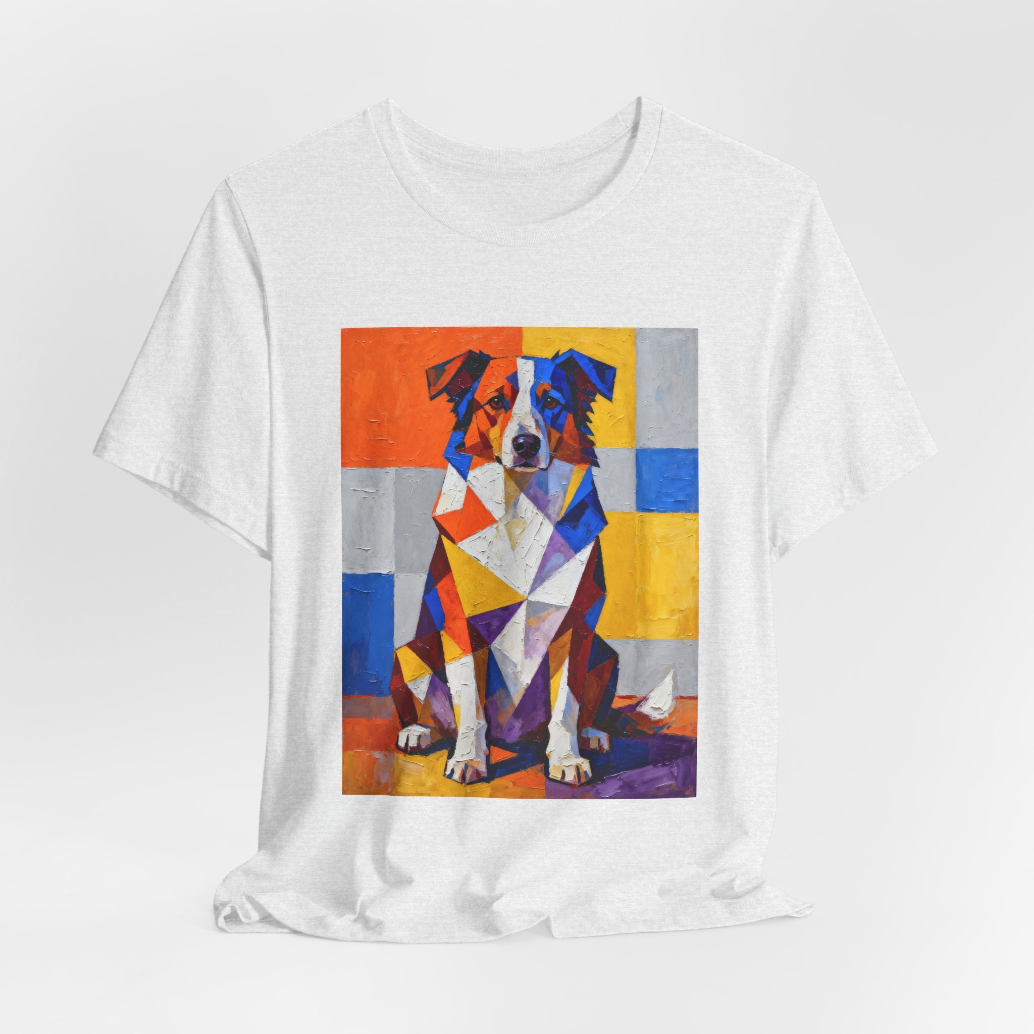 Australian Shepherd T Shirt | Living Work of Art Collection | Cubist Style
