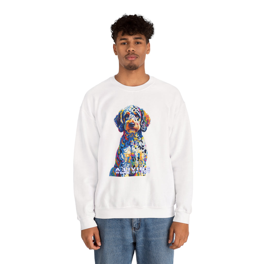 Labradoodle Sweatshirt | Living Work of Art Collection | Pointillism Style