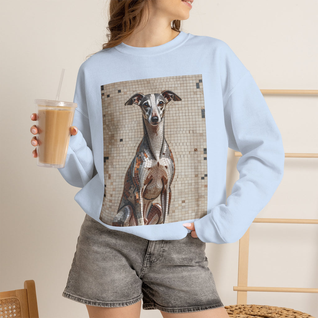 Whippet Sweatshirt | Living Work of Art Collection | Mosaic Style