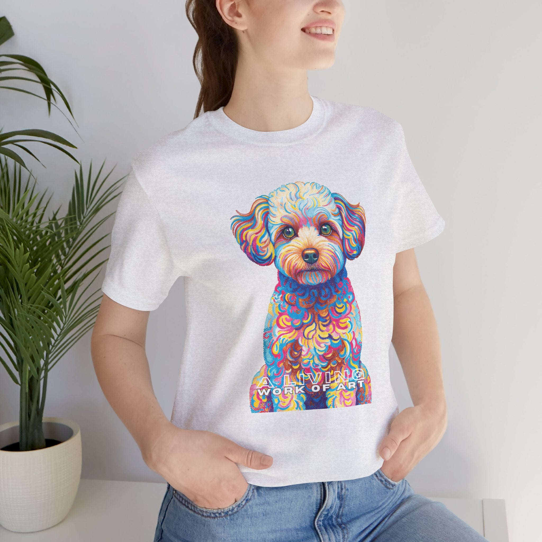 Maltipoo T Shirt | Living Work of Art Collection | Pointillism Style