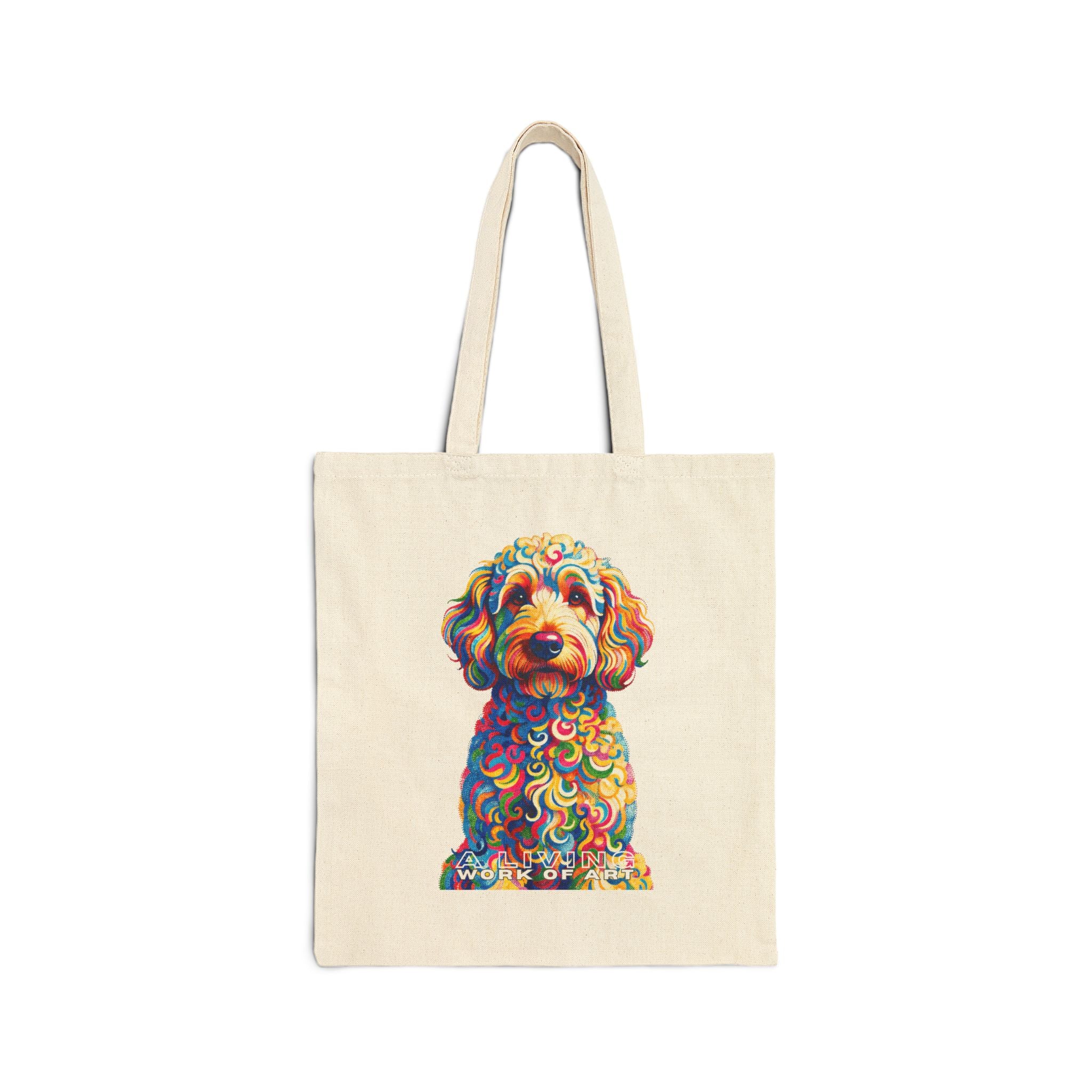 Goldendoodle Tote Bag | Living Work of Art Collection | Pointillism Style