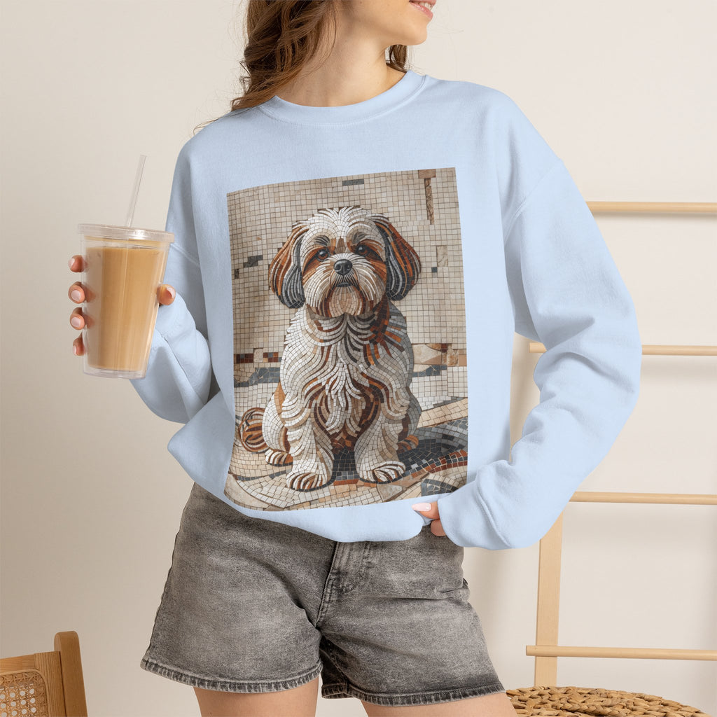 Shih Tzu Sweatshirt | Living Work of Art Collection | Mosaic Style