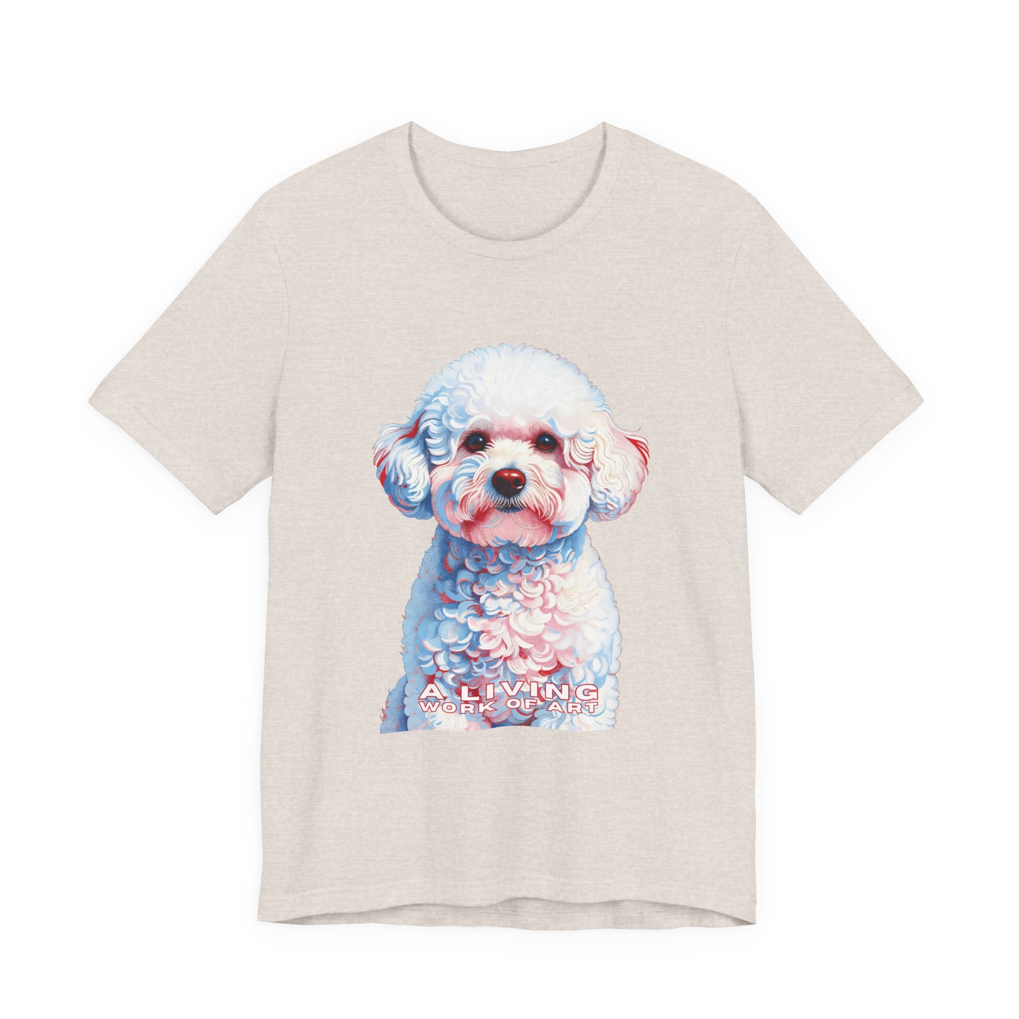 Bichon Frise T Shirt | Living Work of Art Collection | Pointillism Style