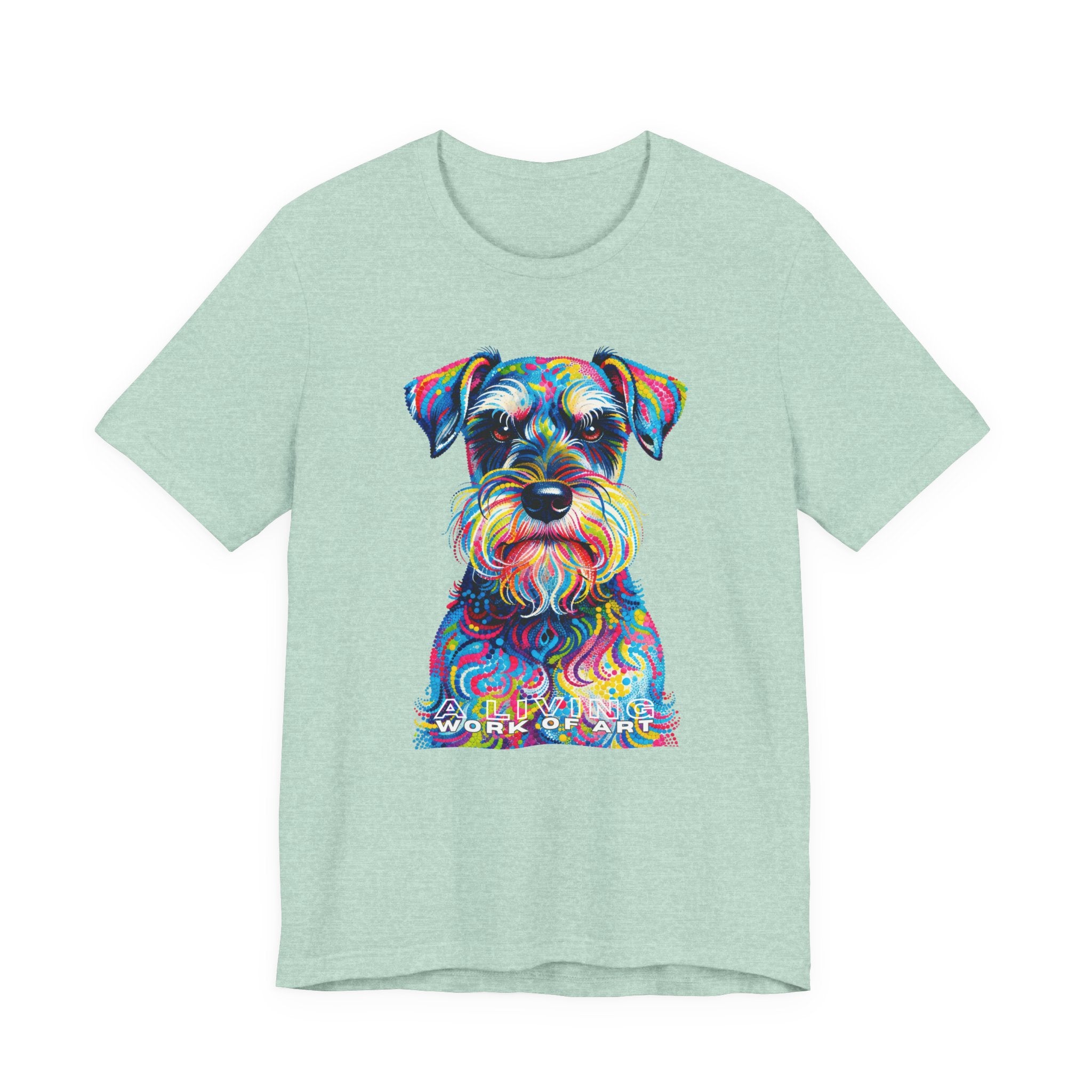 Schnauzer T Shirt | Living Work of Art Collection | Pointillism Style