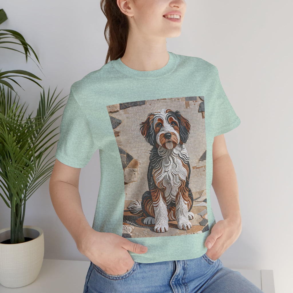 Bernedoodle T Shirt | Living Work of Art Collection | Mosaic Style
