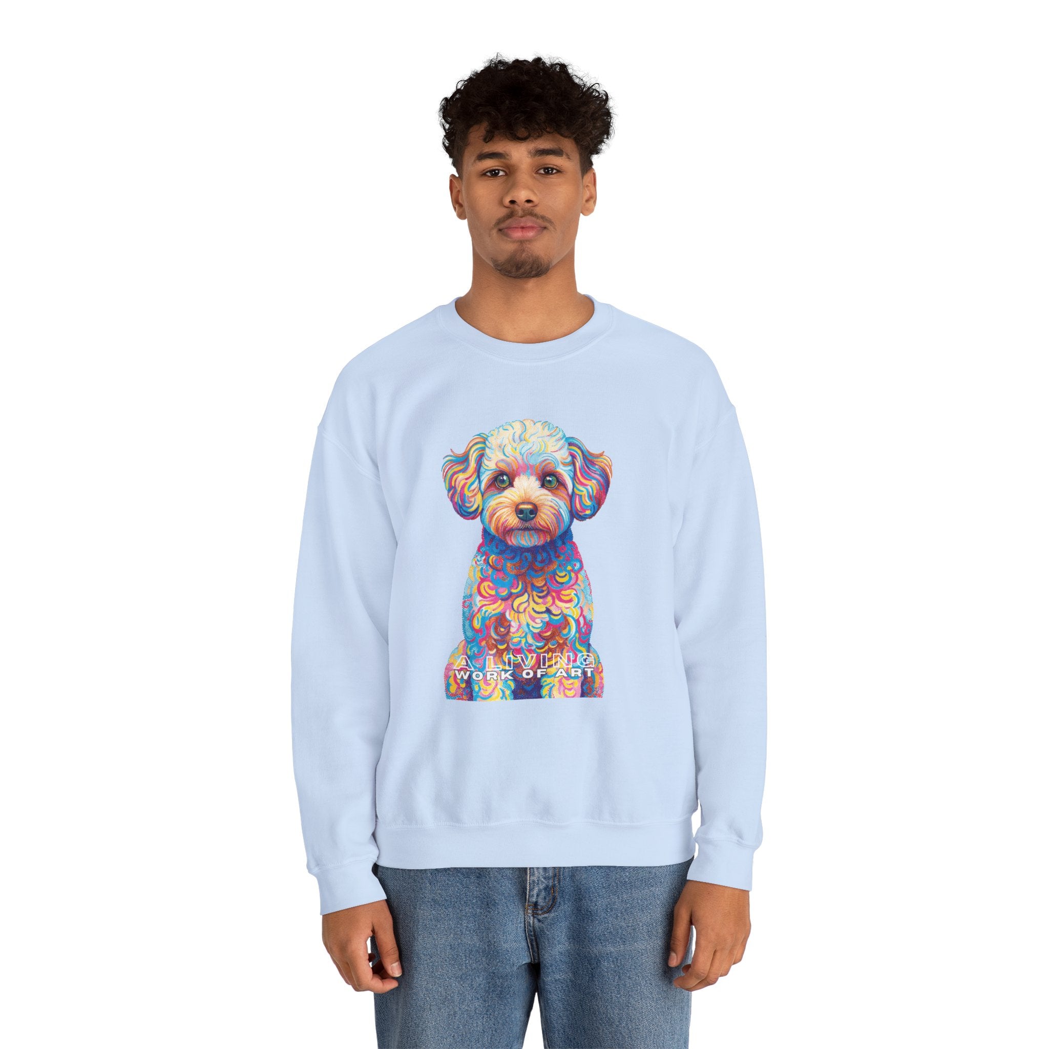Maltipoo Sweatshirt | Living Work of Art Collection | Pointillism Style