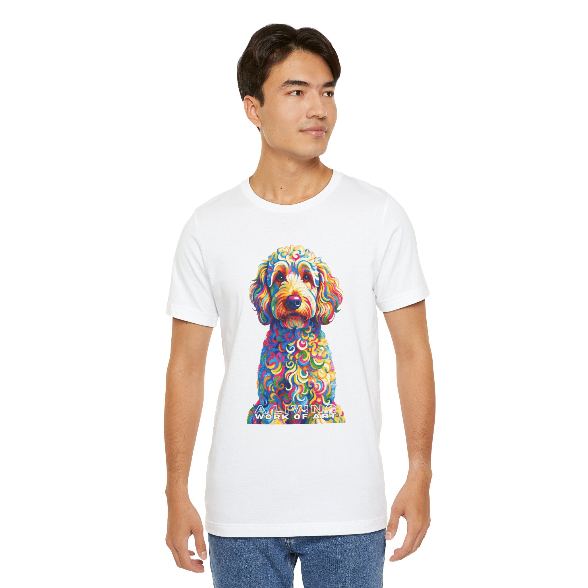 Goldendoodle T Shirt | Living Work of Art Collection | Pointillism Style