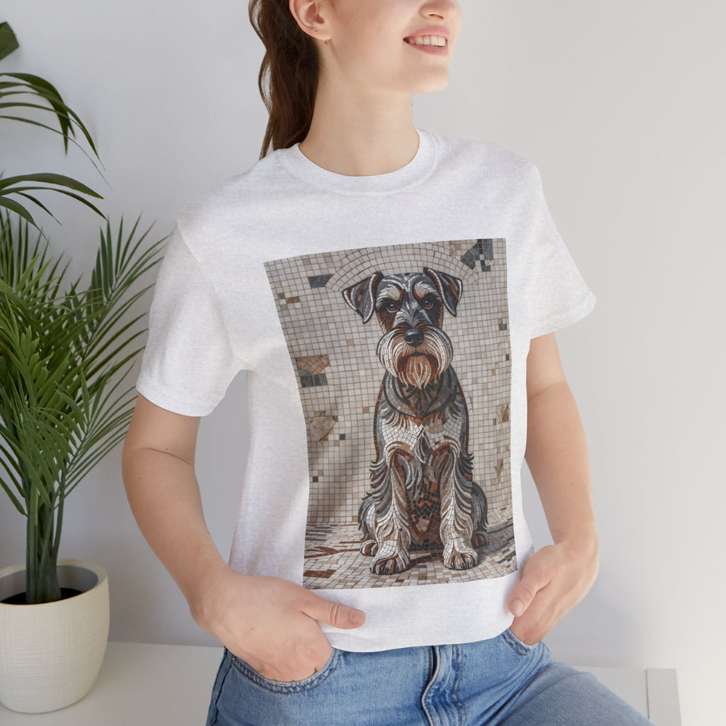 Schnauzer T Shirt | Living Work of Art Collection | Mosaic Style