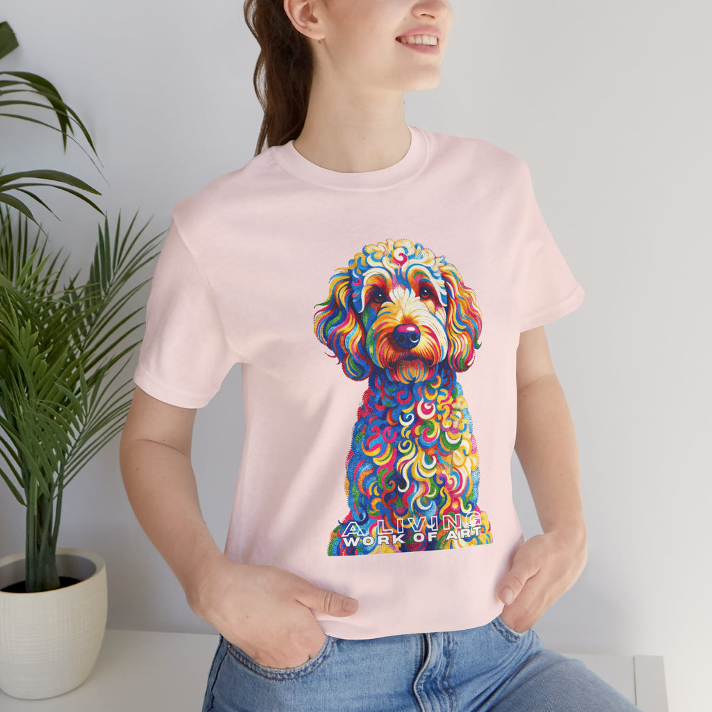 Goldendoodle T Shirt | Living Work of Art Collection | Pointillism Style